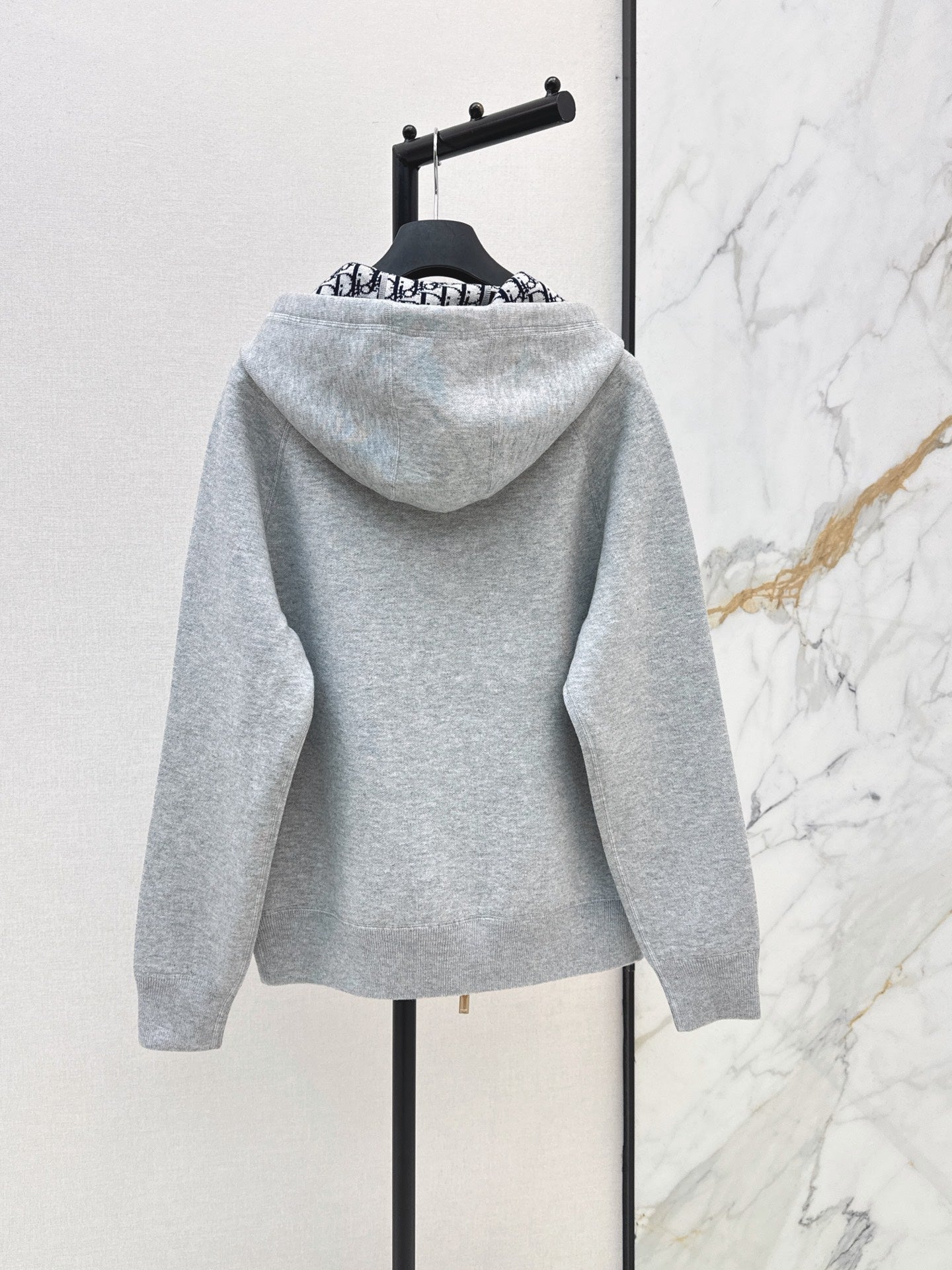 26FW New Unisex Reversible Premium Monogram Logo Zip-Up Cashmere Jacket 🩶