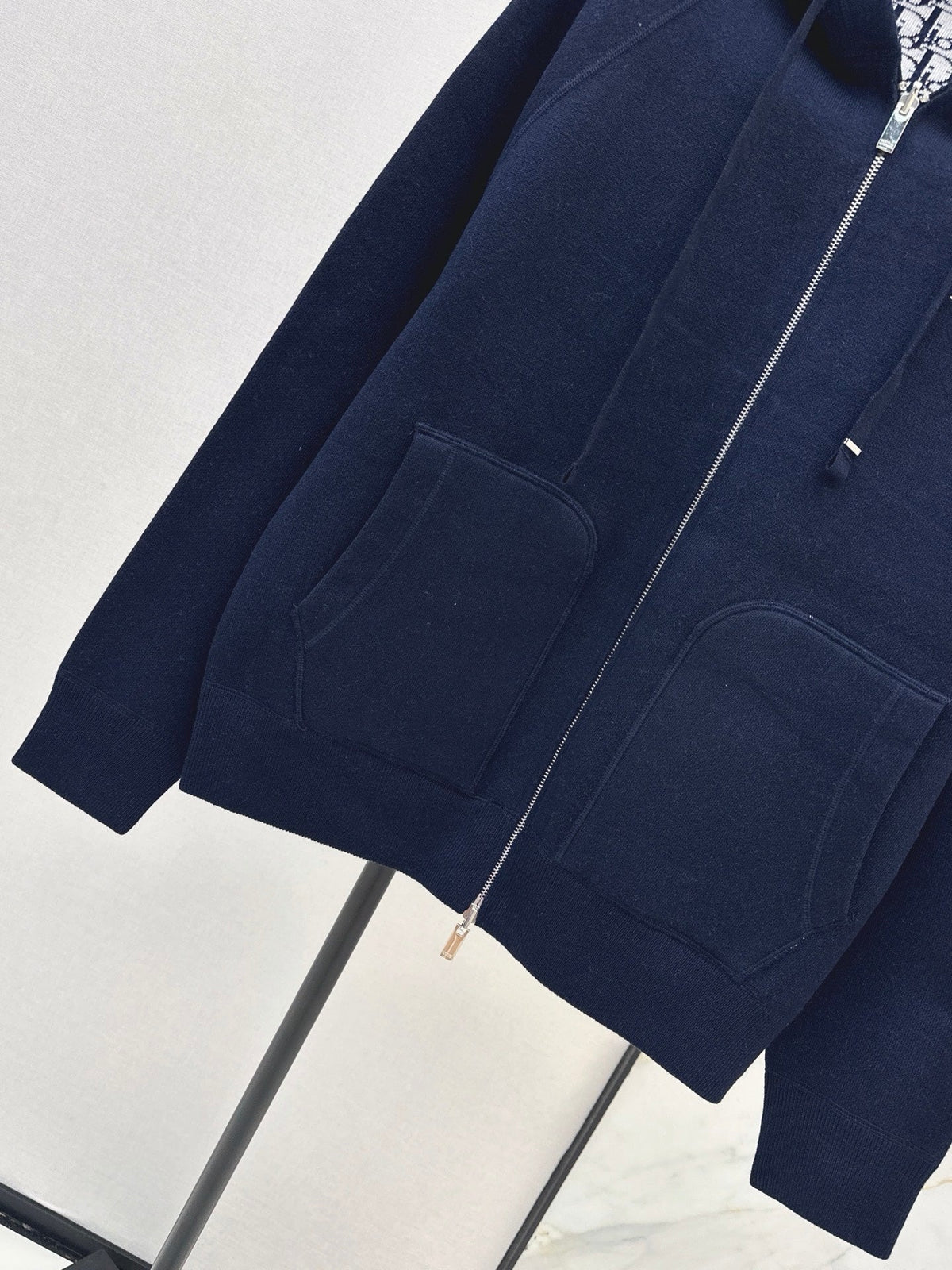 26FW New Unisex Reversible Premium Monogram Logo Zip-Up Cashmere Jacket 🩶