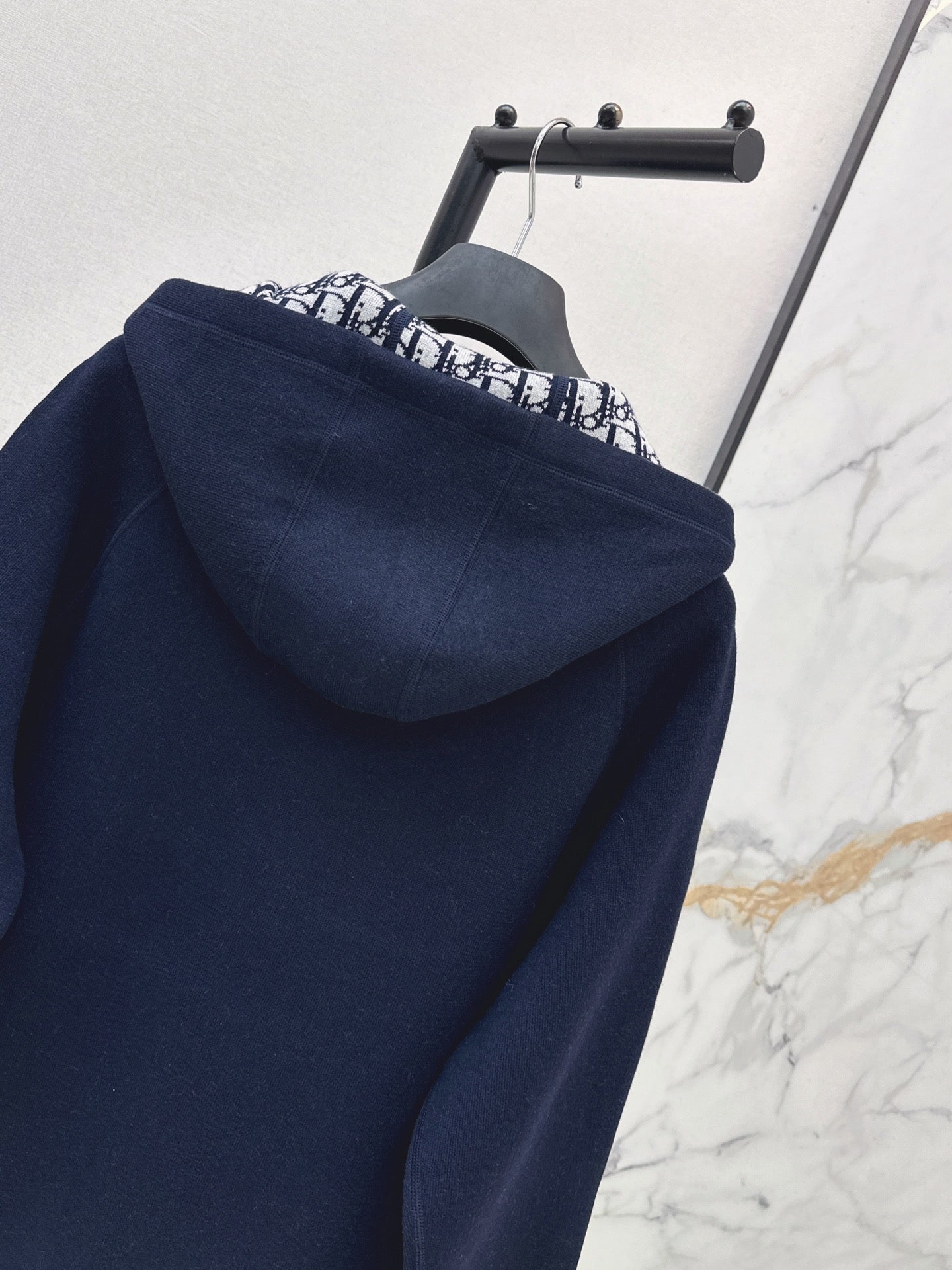 26FW New Unisex Reversible Premium Monogram Logo Zip-Up Cashmere Jacket 🩶