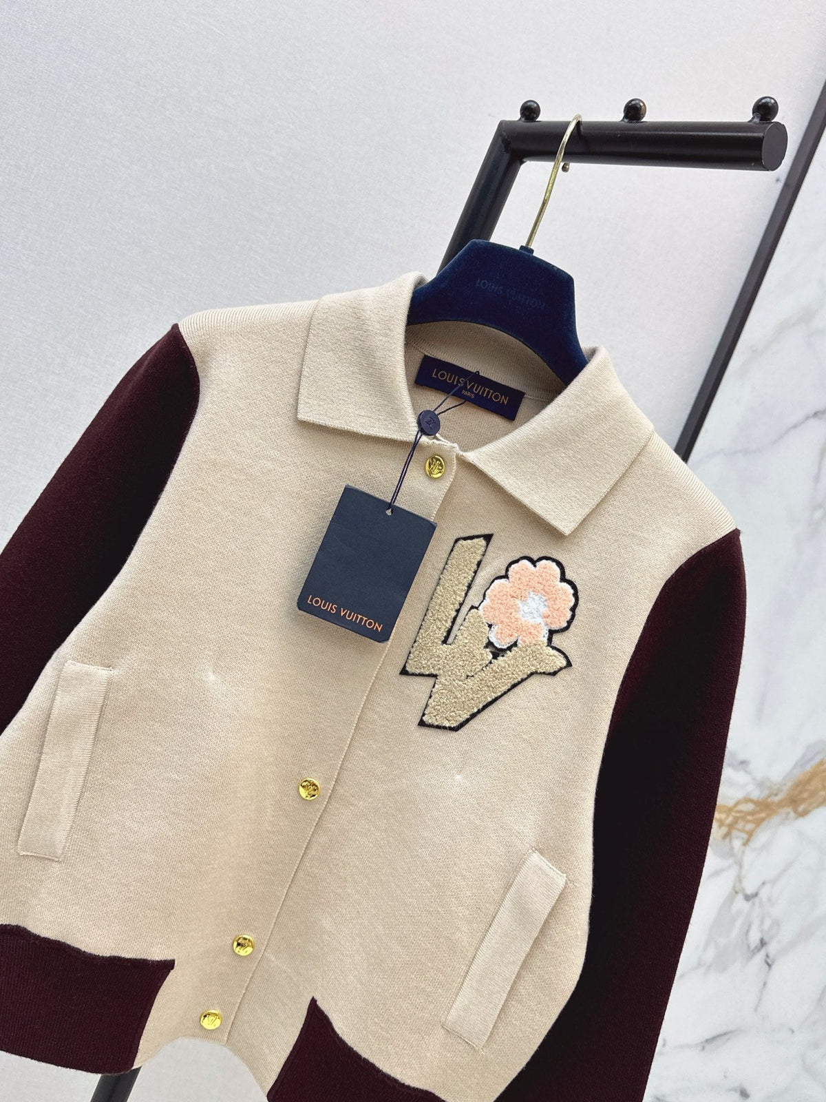 26FW New Color-Block Knit Varsity Jacket 🖤