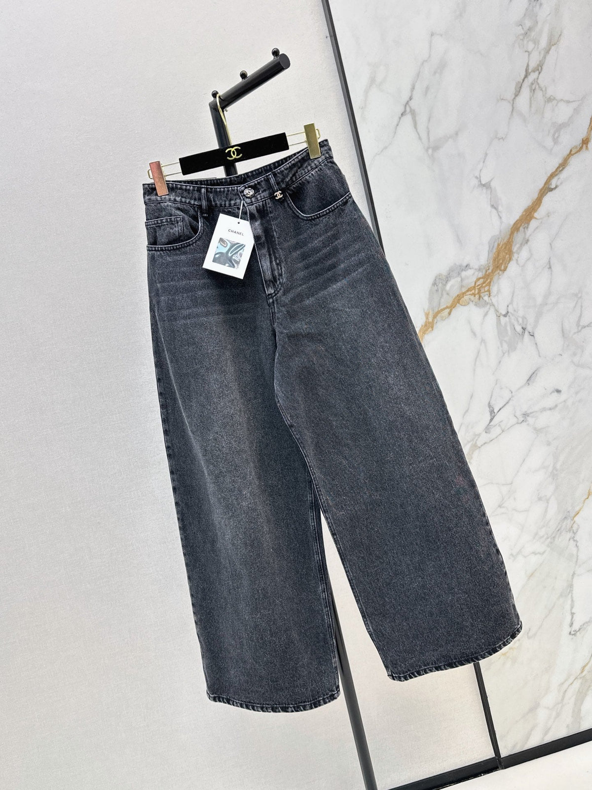 🔥Highest Quality🔥 26FW New Washed Wide-Leg Trousers in Ink Grey 🖤