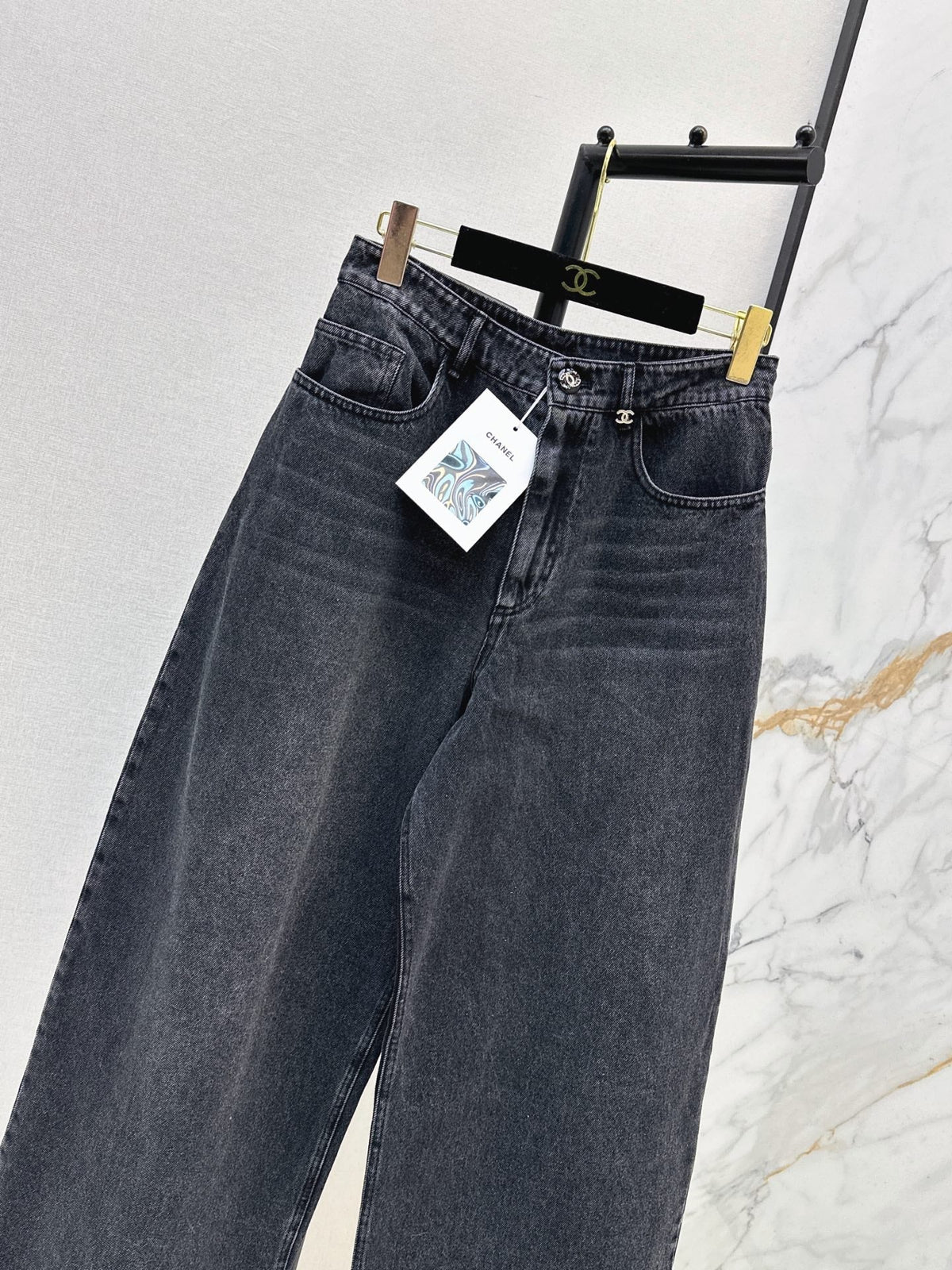 🔥Highest Quality🔥 26FW New Washed Wide-Leg Trousers in Ink Grey 🖤