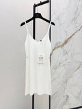 26FW New Camisole Dress with Gold-Thread Embroidered Logo Trim 🖤