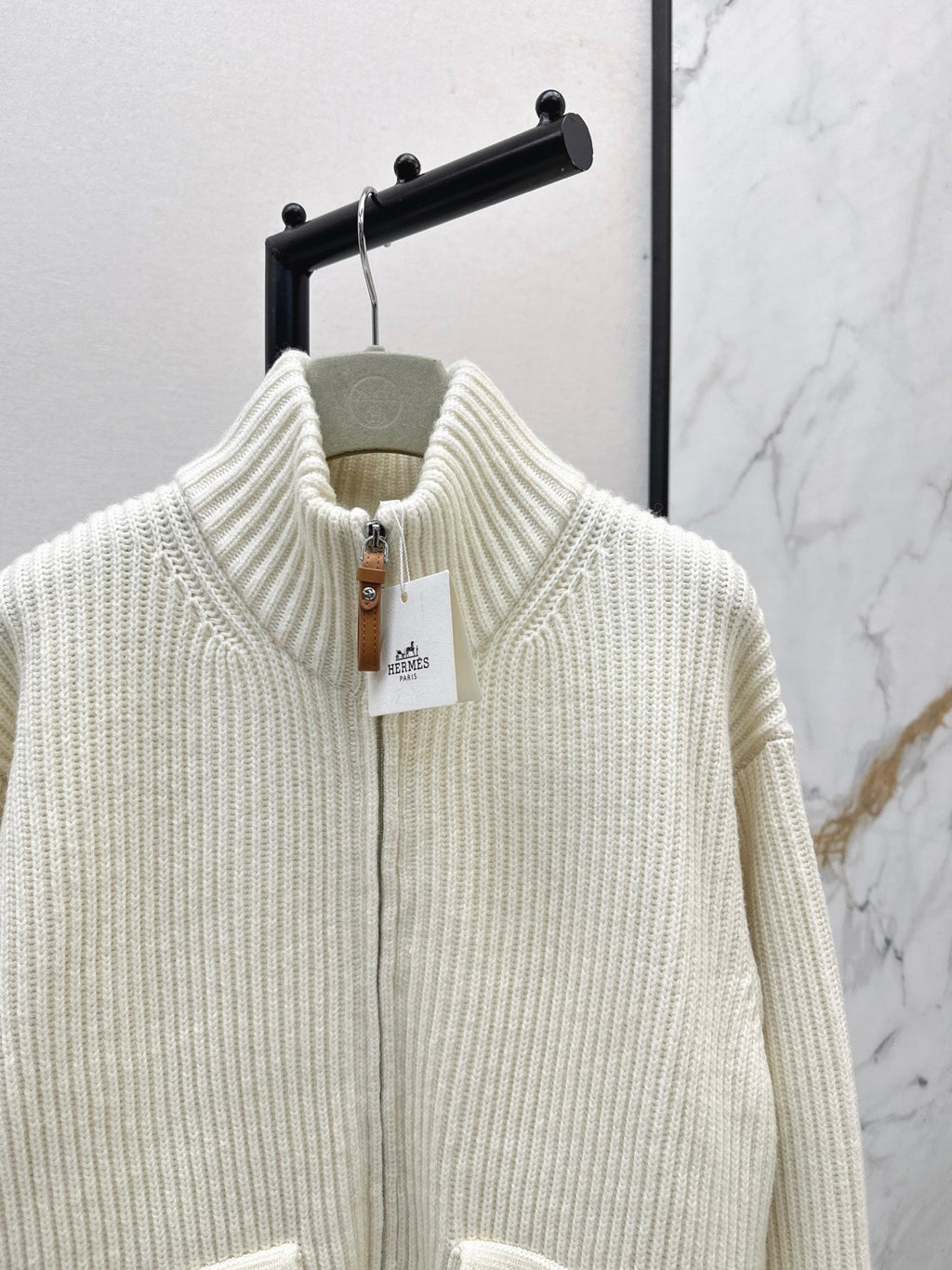 🔥Highest Quality🔥26FW New Classic Wool Knit Jacket with H-Pattern Pocket Detail 🖤
