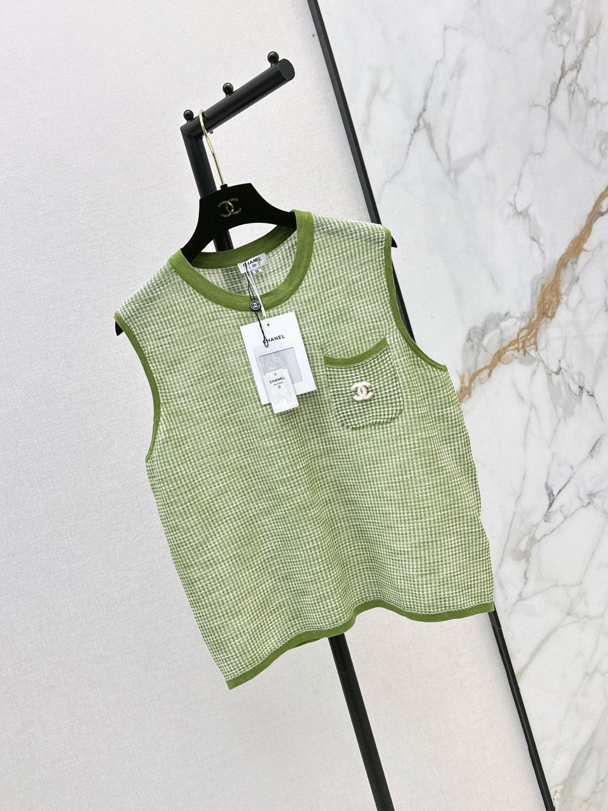 26FW New Vintage-Style Drop-Shoulder Crew-Neck Vest 🖤