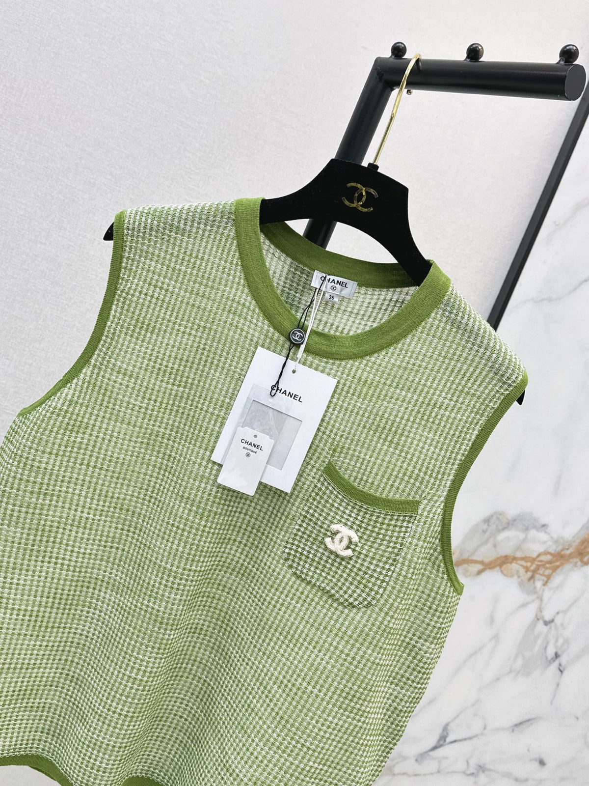 26FW New Vintage-Style Drop-Shoulder Crew-Neck Vest 🖤