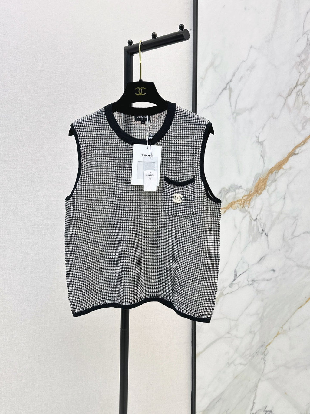 26FW New Vintage-Style Drop-Shoulder Crew-Neck Vest 🖤