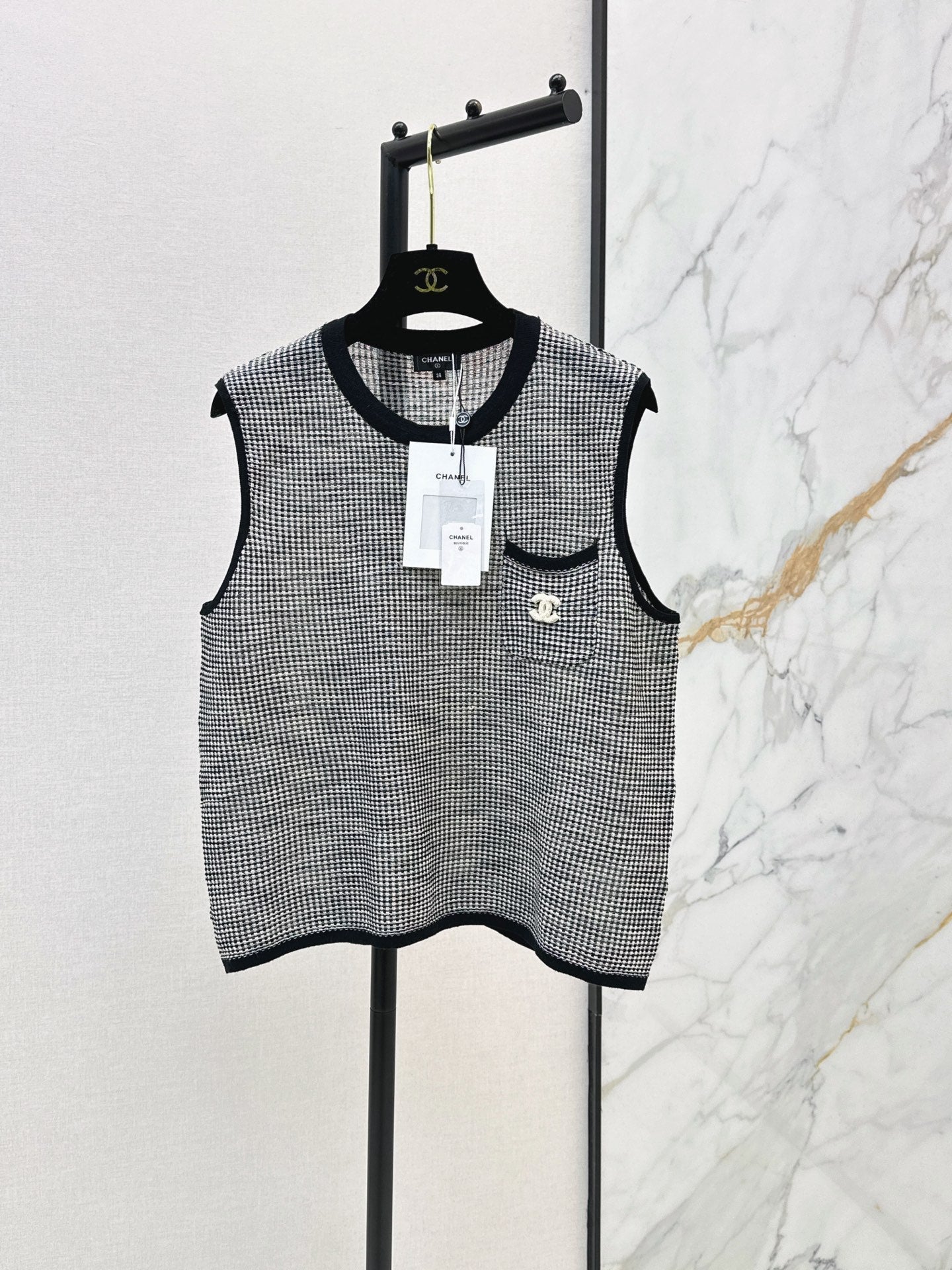 26FW New Vintage-Style Drop-Shoulder Crew-Neck Vest 🖤