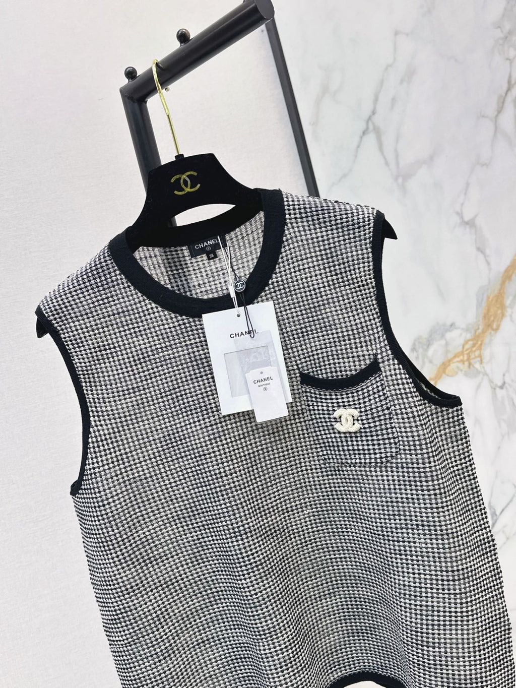 26FW New Vintage-Style Drop-Shoulder Crew-Neck Vest 🖤