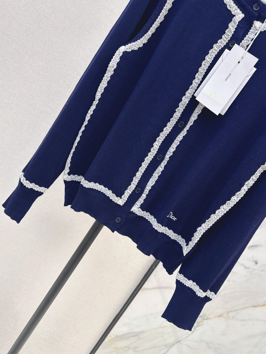 26FW New Garden Series Wool Cardigan with Contrast Trim 🖤