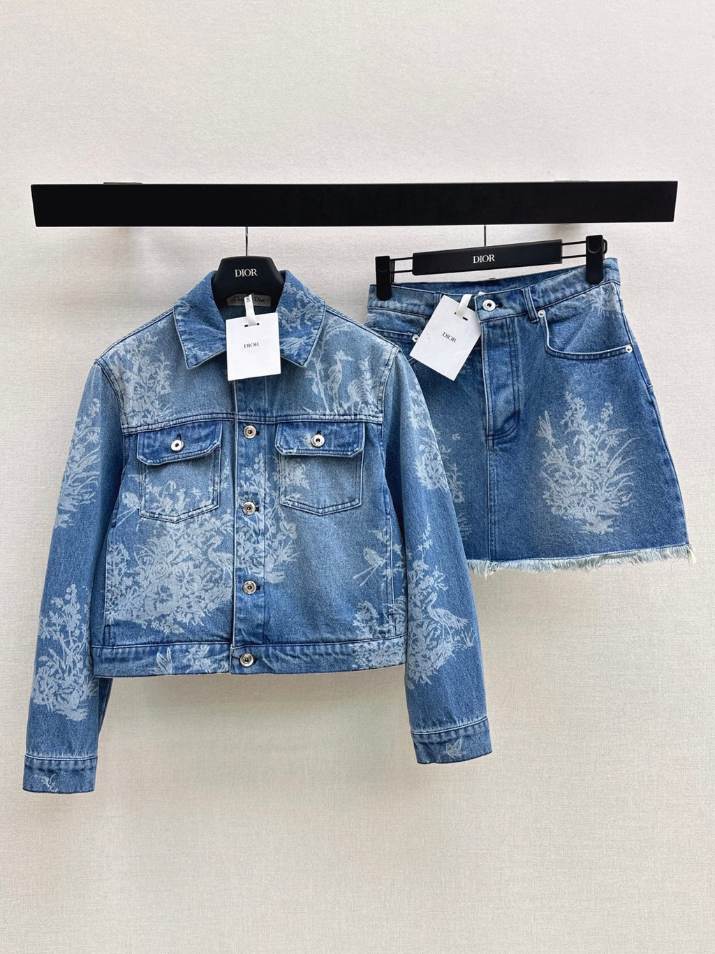 26FW New Jacquard Cropped Denim Jacket 🩵