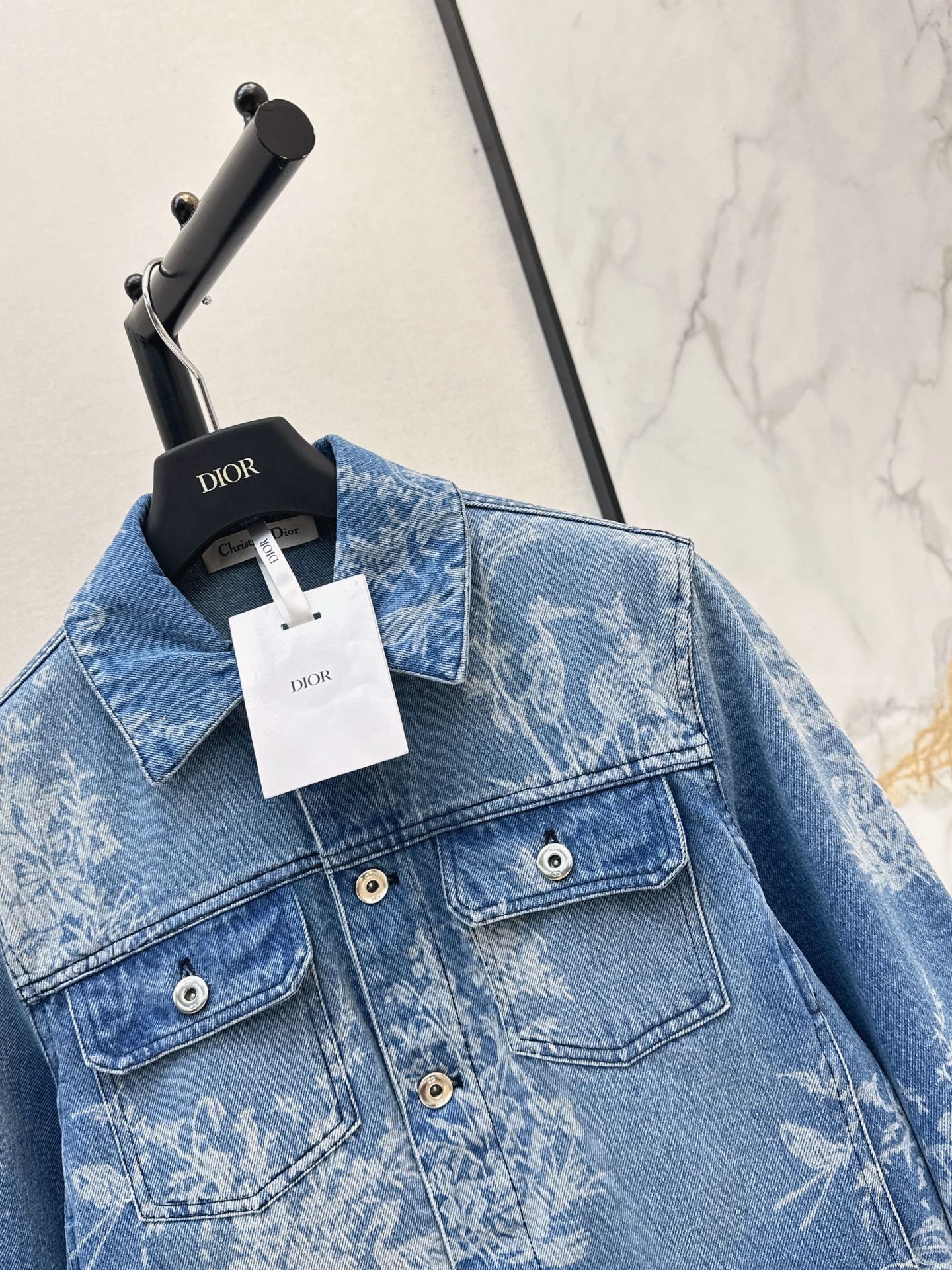 26FW New Jacquard Cropped Denim Jacket 🩵