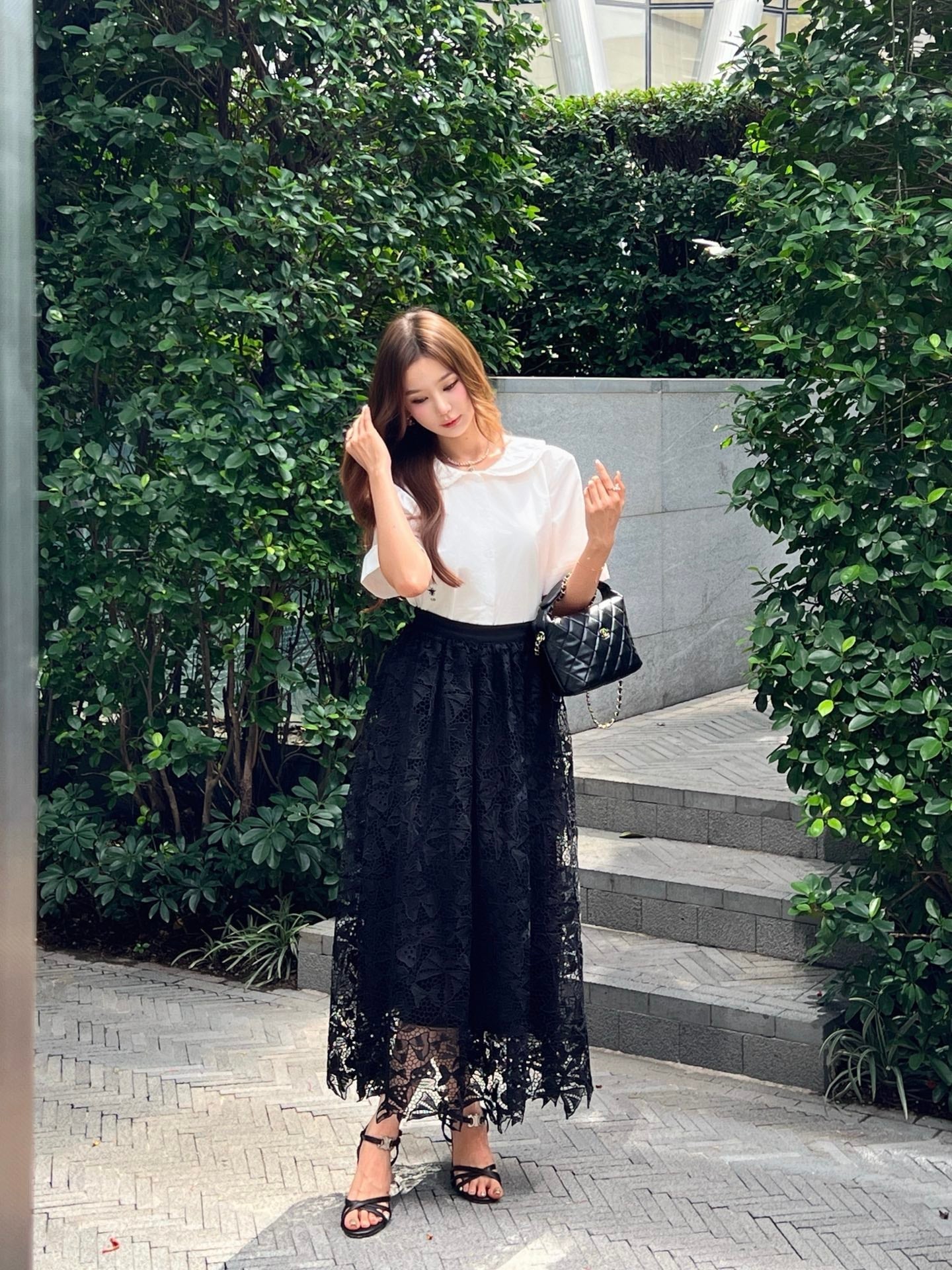 26FW New Water-Soluble Floral Embroidery Skirt 🖤