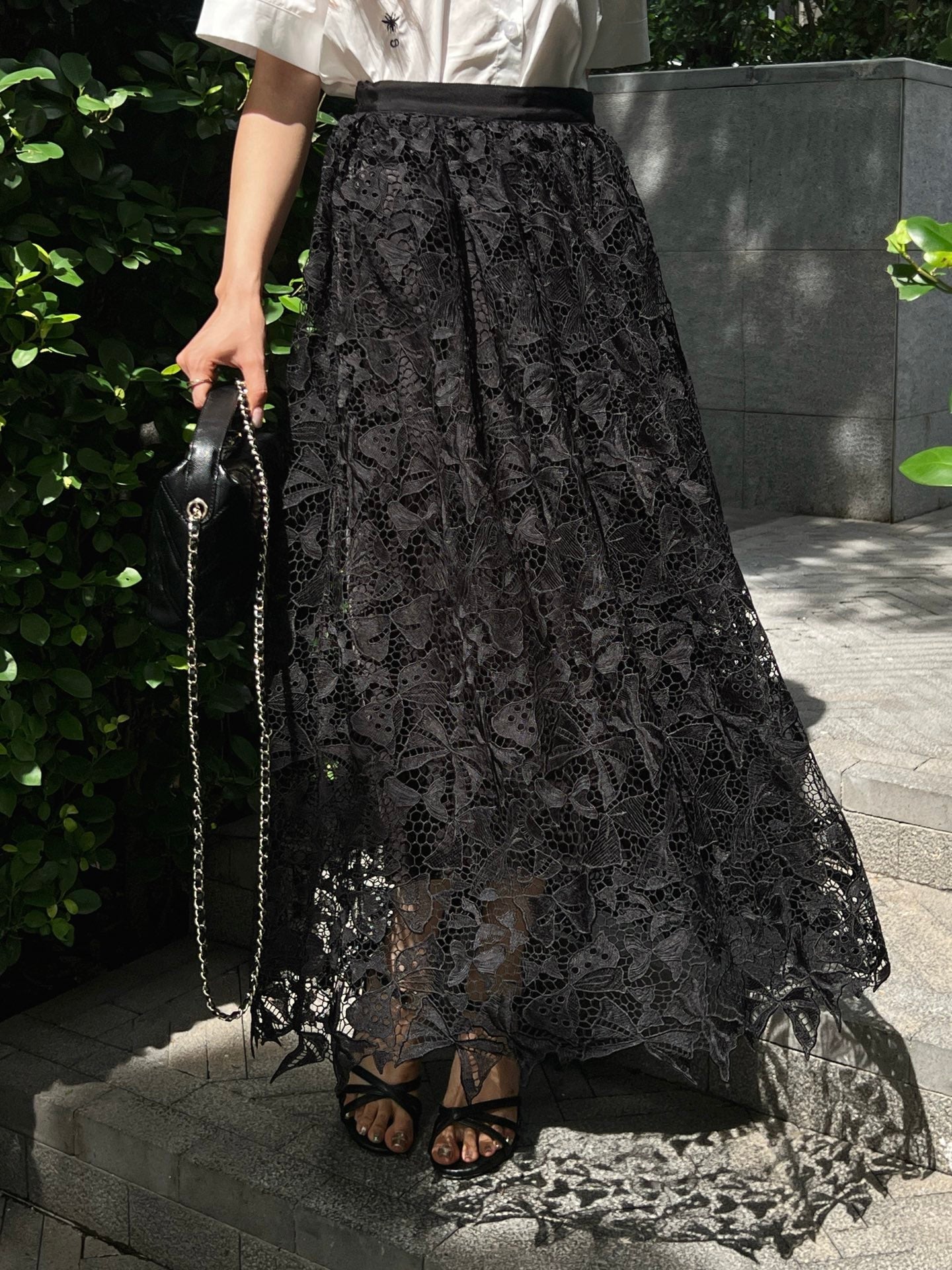 26FW New Water-Soluble Floral Embroidery Skirt 🖤