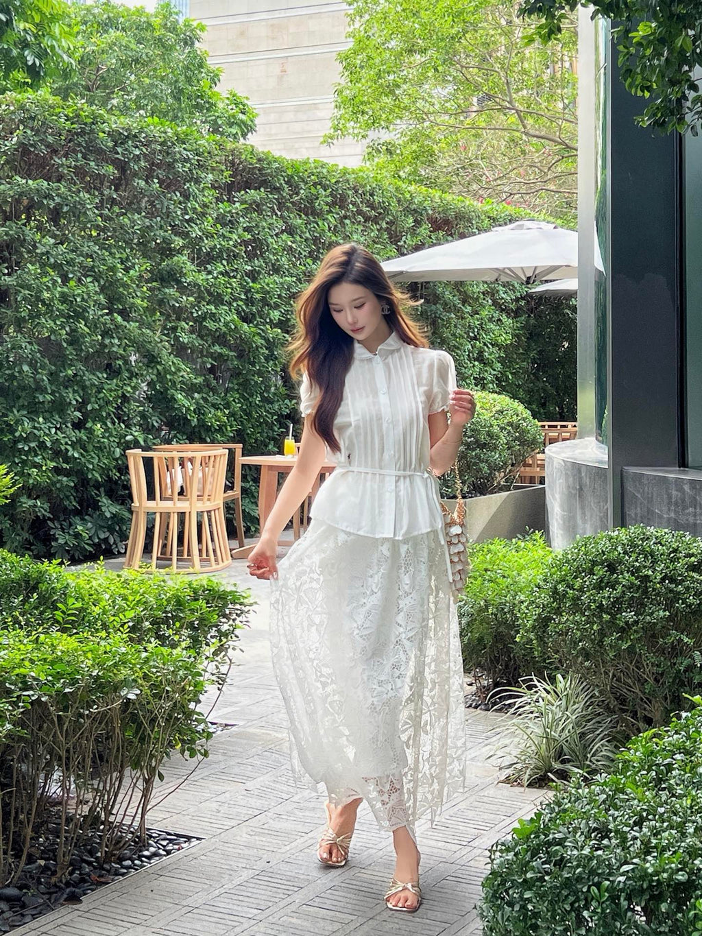 26FW New Water-Soluble Floral Embroidery Skirt 🖤