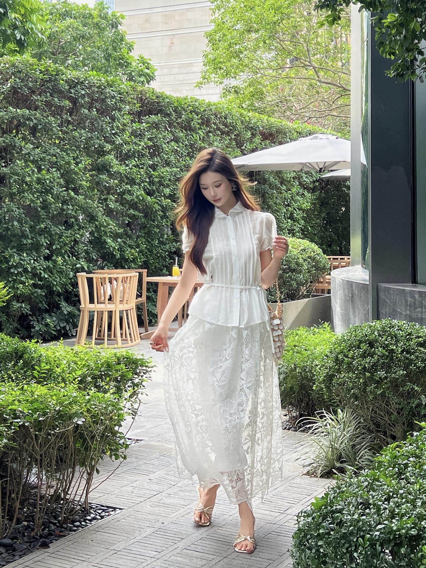26FW New Water-Soluble Floral Embroidery Skirt 🖤