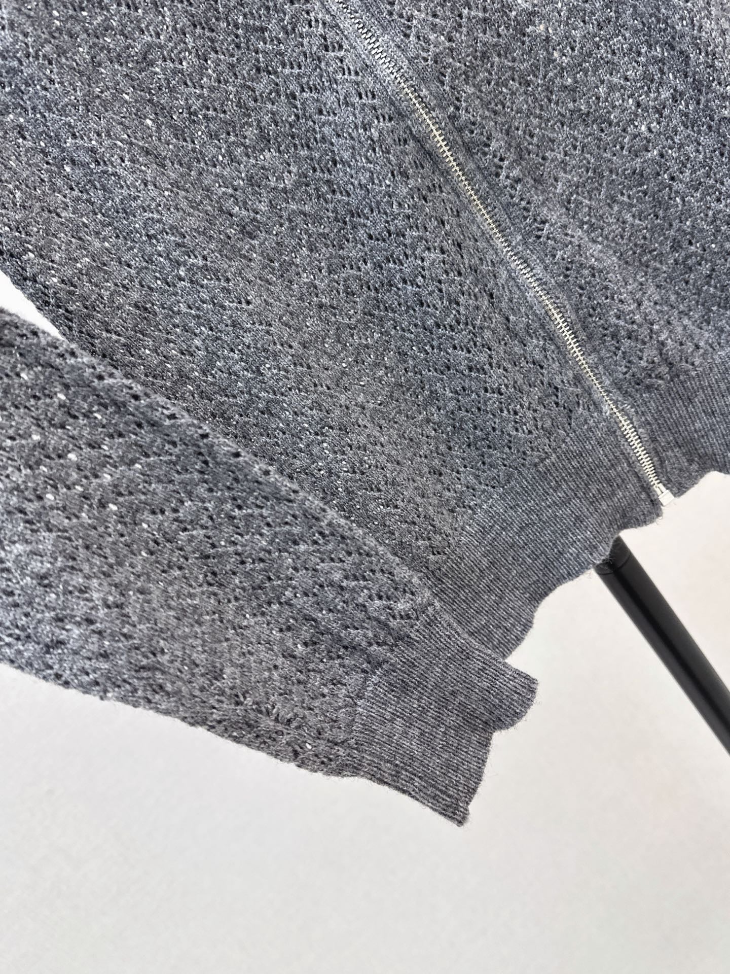 26FW New Knit Zip-Up Cardigan with Peter Pan Collar 🩶