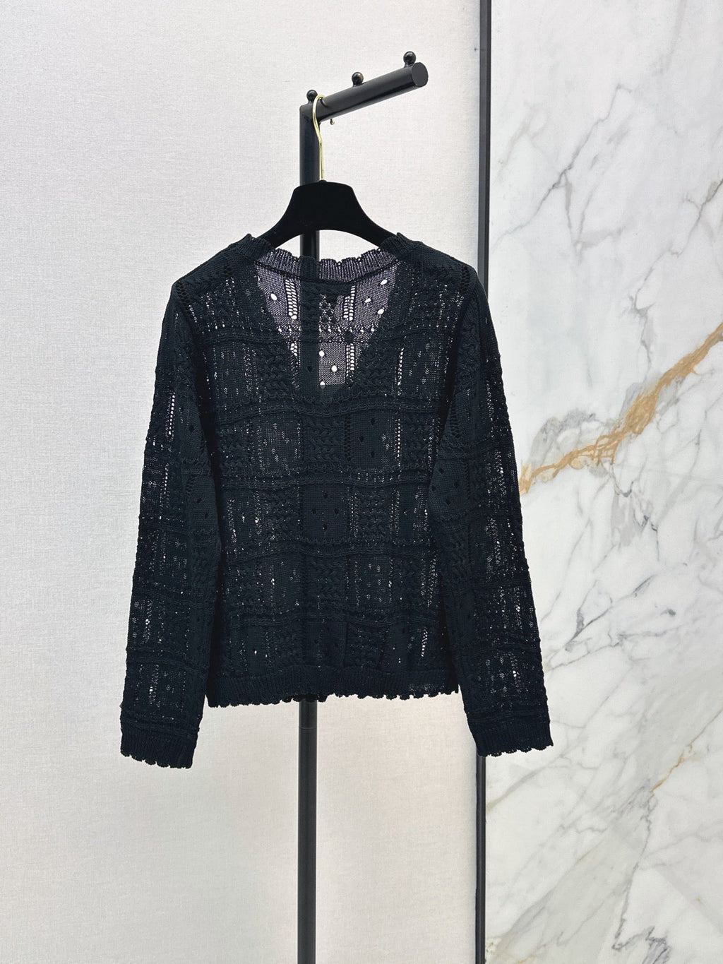 26FW New Textured Jacquard V-Neck Knit Cardigan 🤍