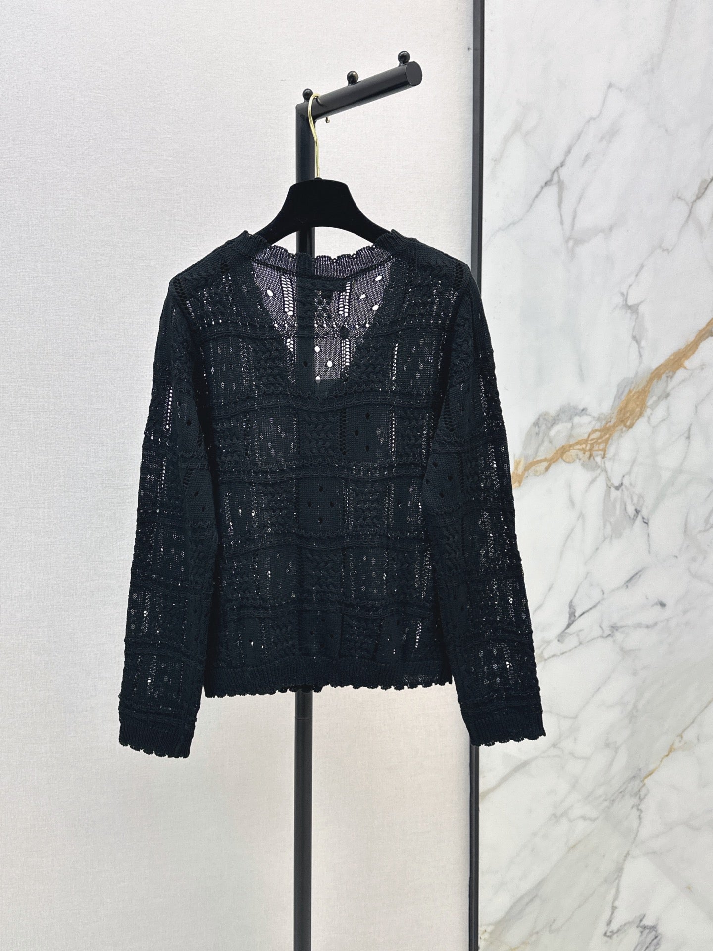26FW New Textured Jacquard V-Neck Knit Cardigan 🤍