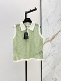 26FW New Color-Block Collared Sleeveless Knit Vest 🤍
