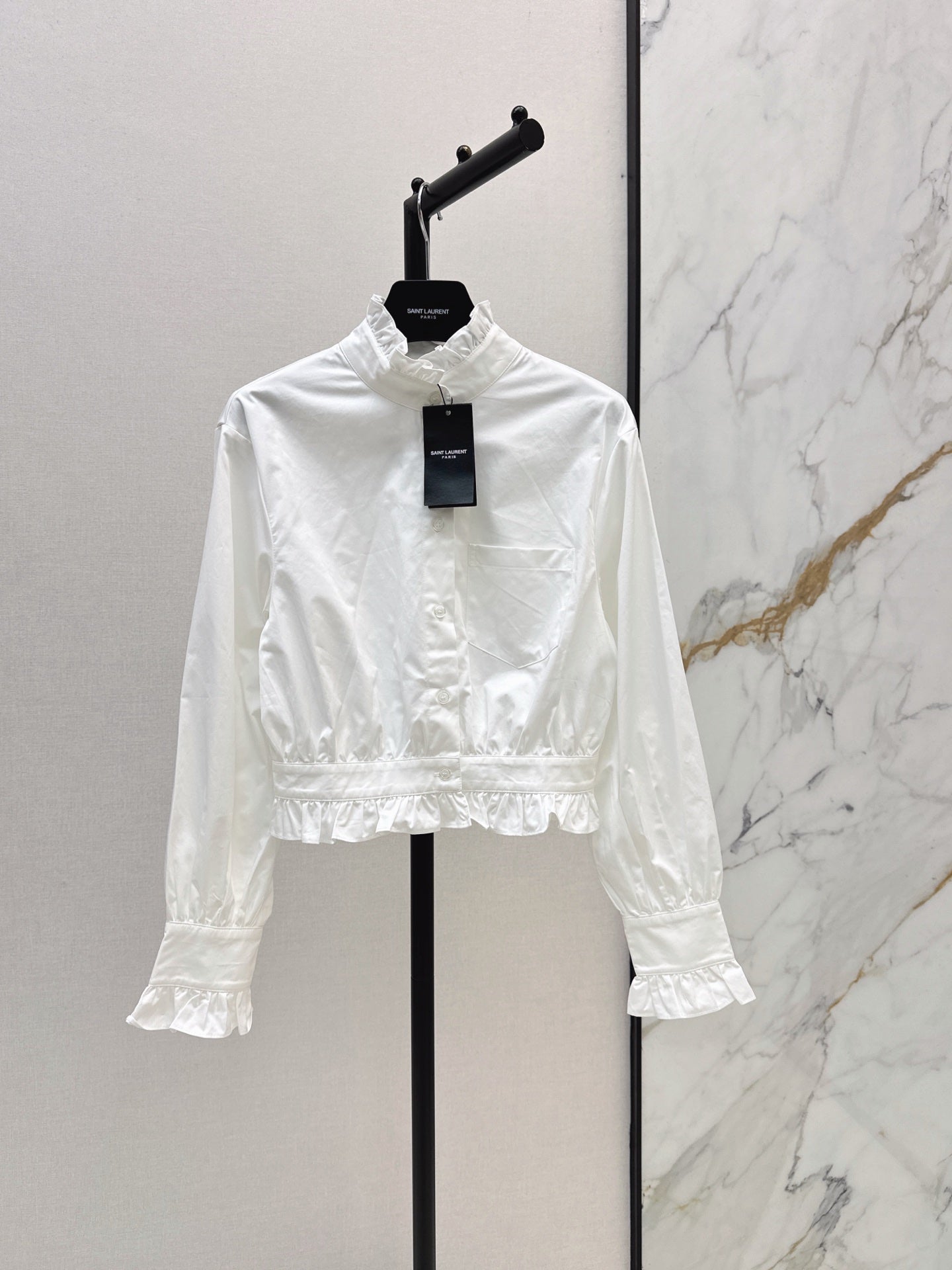 🔥Highest Quality🔥 26FW New Lettuce-Edge Stand-Collar Shirt 🤍