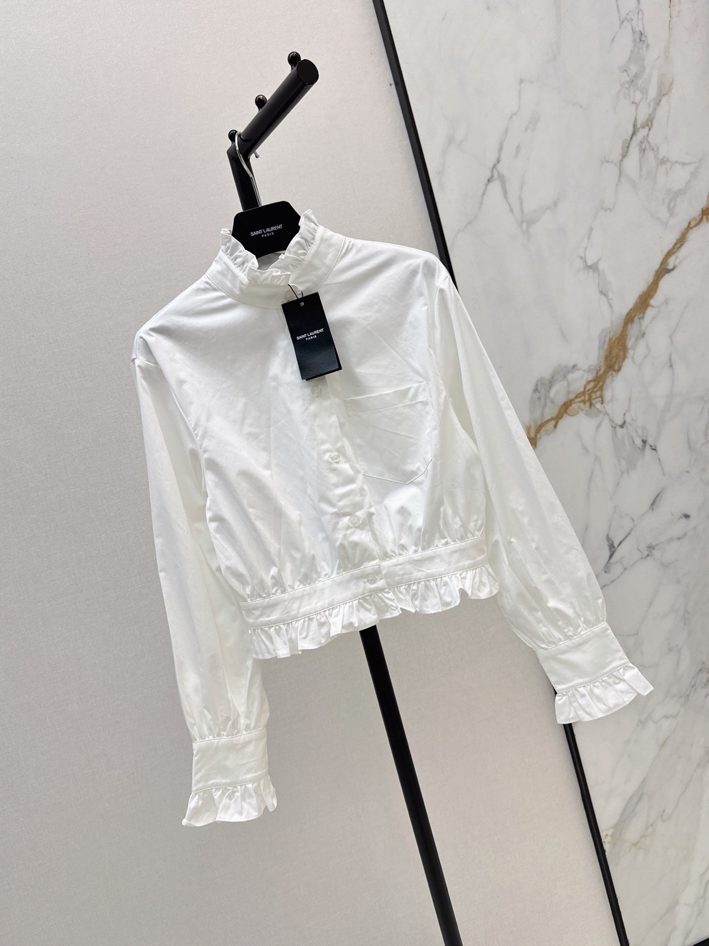 🔥Highest Quality🔥 26FW New Lettuce-Edge Stand-Collar Shirt 🤍