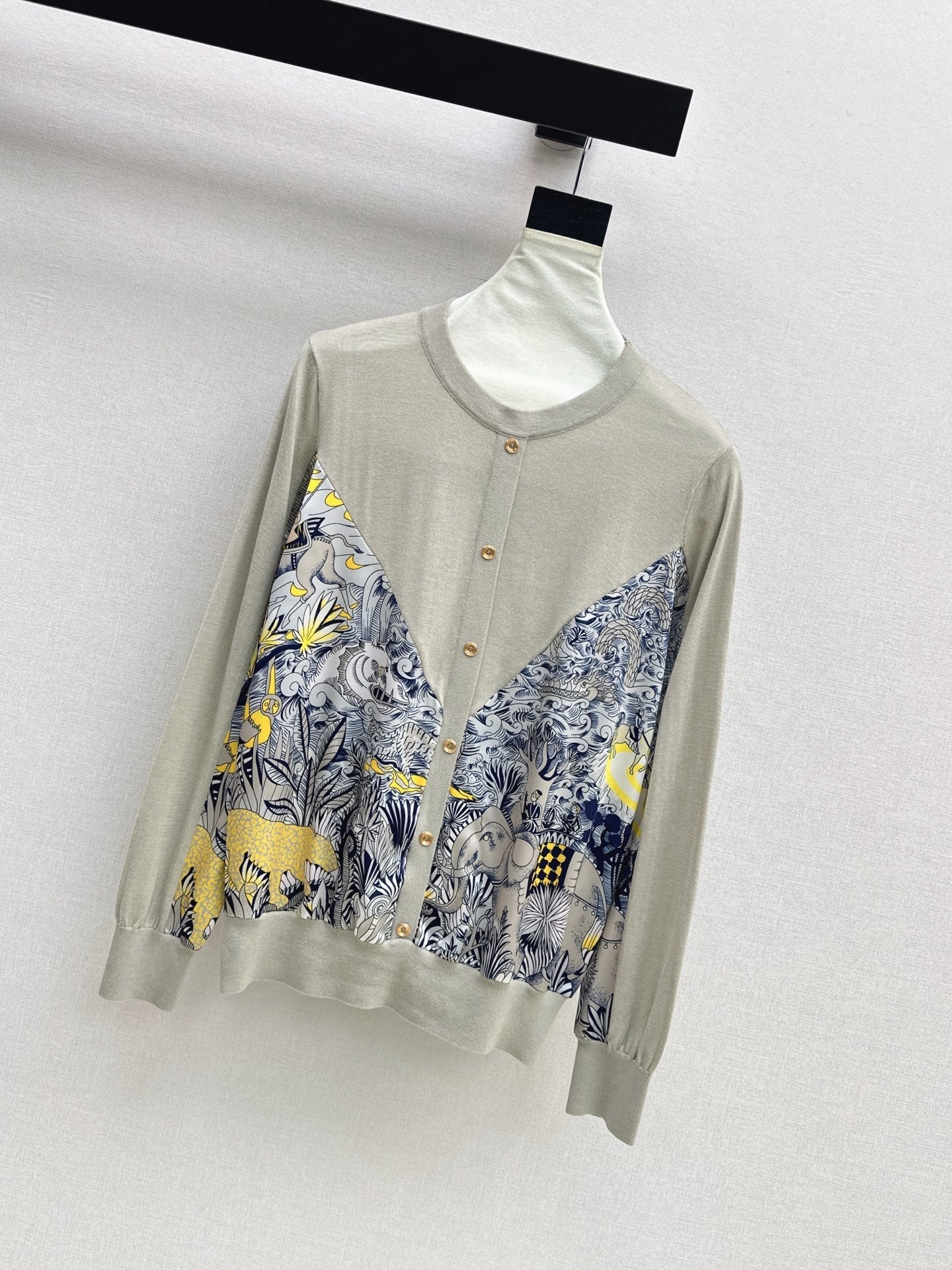 26FW New Printed Panel Knit Cardigan 🖤