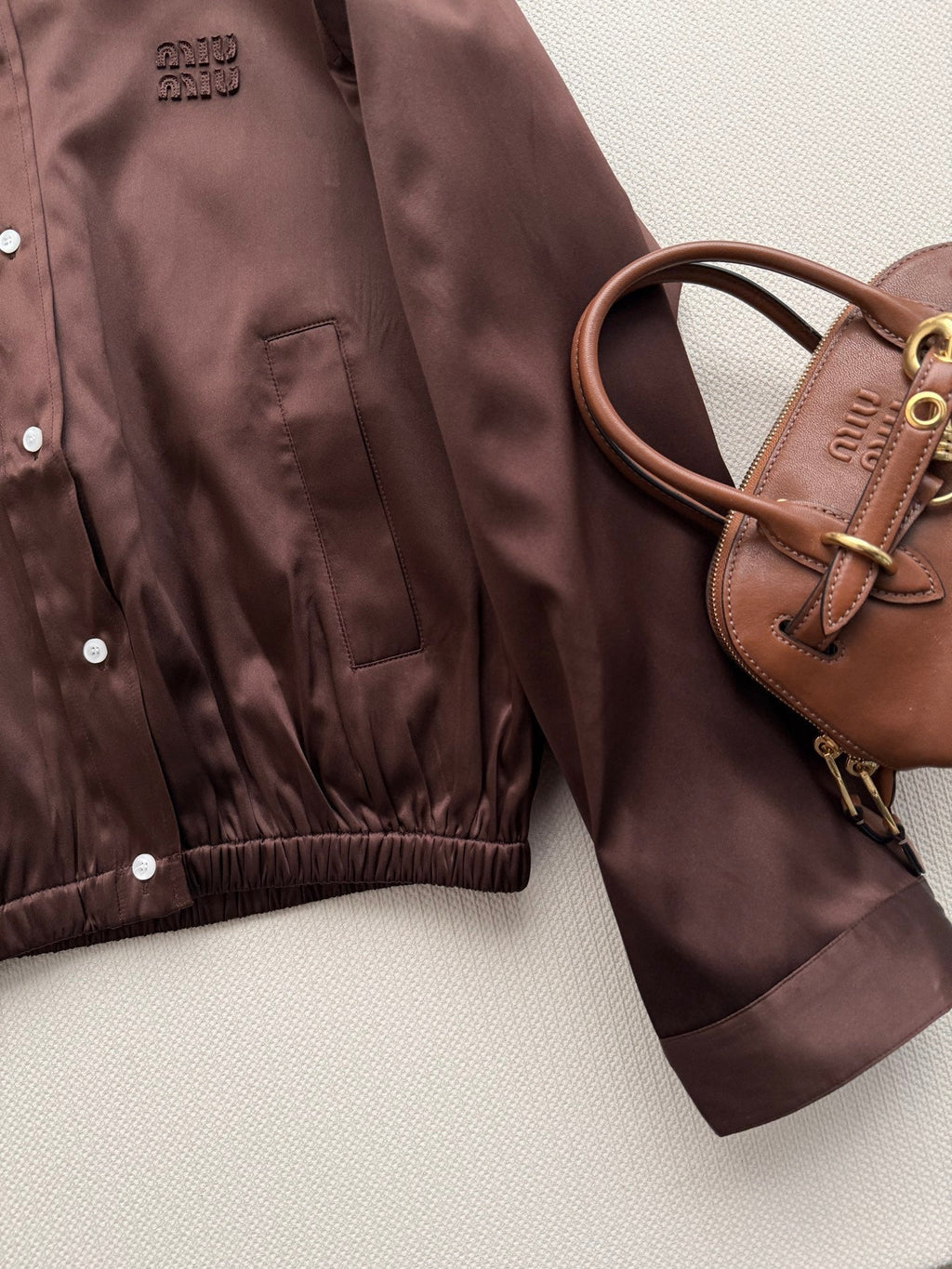 26FW New Chocolate Brown Silk Jacket