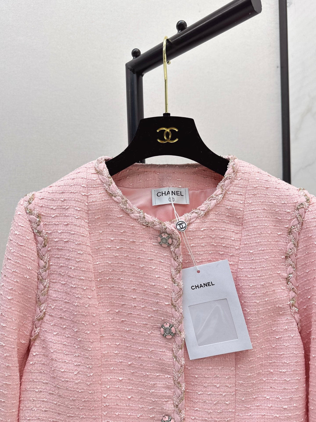 26FW New Cropped Jacket with Woven Trim 🤍