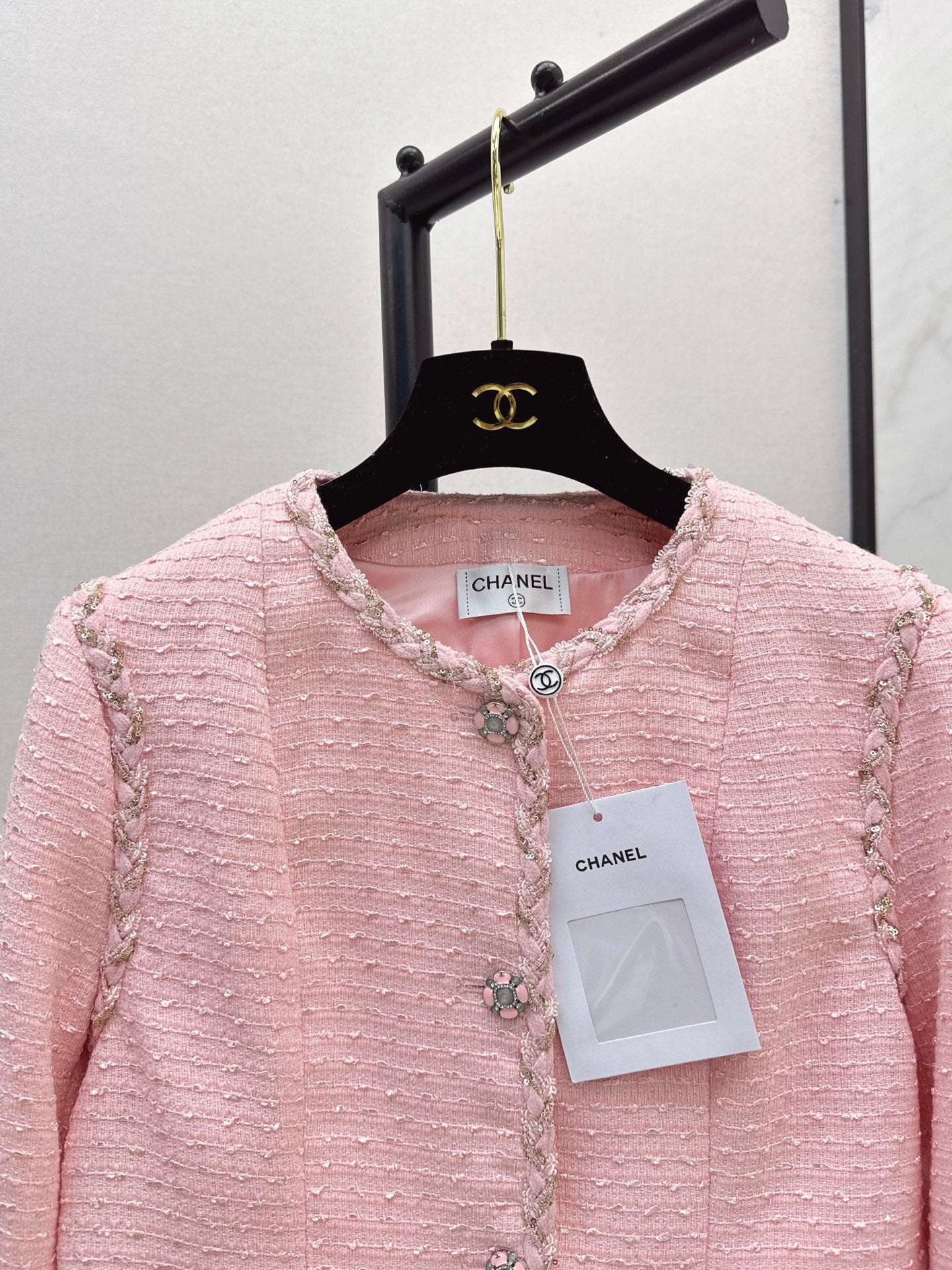 26FW New Cropped Jacket with Woven Trim 🤍