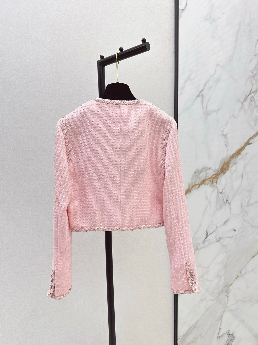 26FW New Cropped Jacket with Woven Trim 🤍