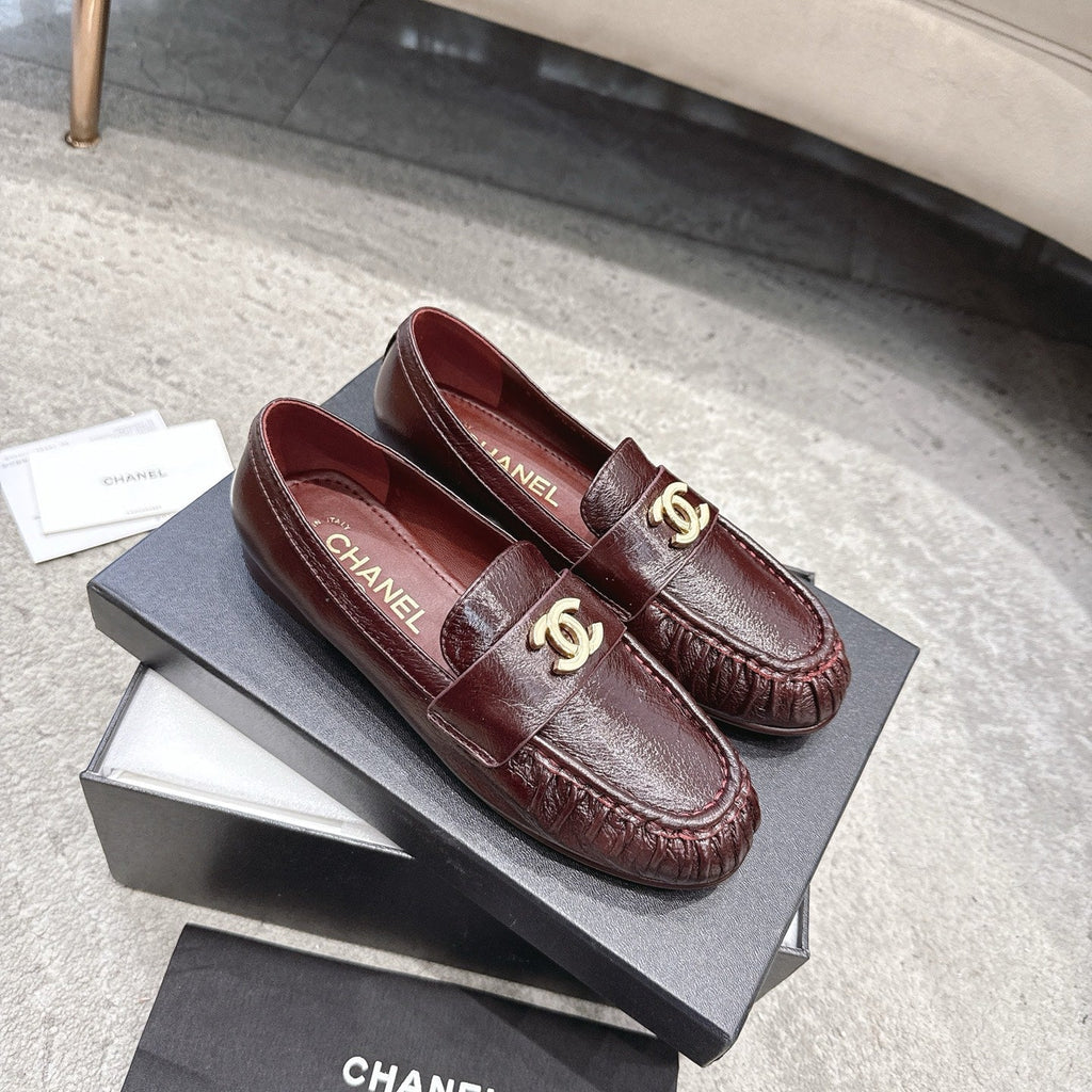 26FW New Pleated Flat Mules – Vintage-Style Flats