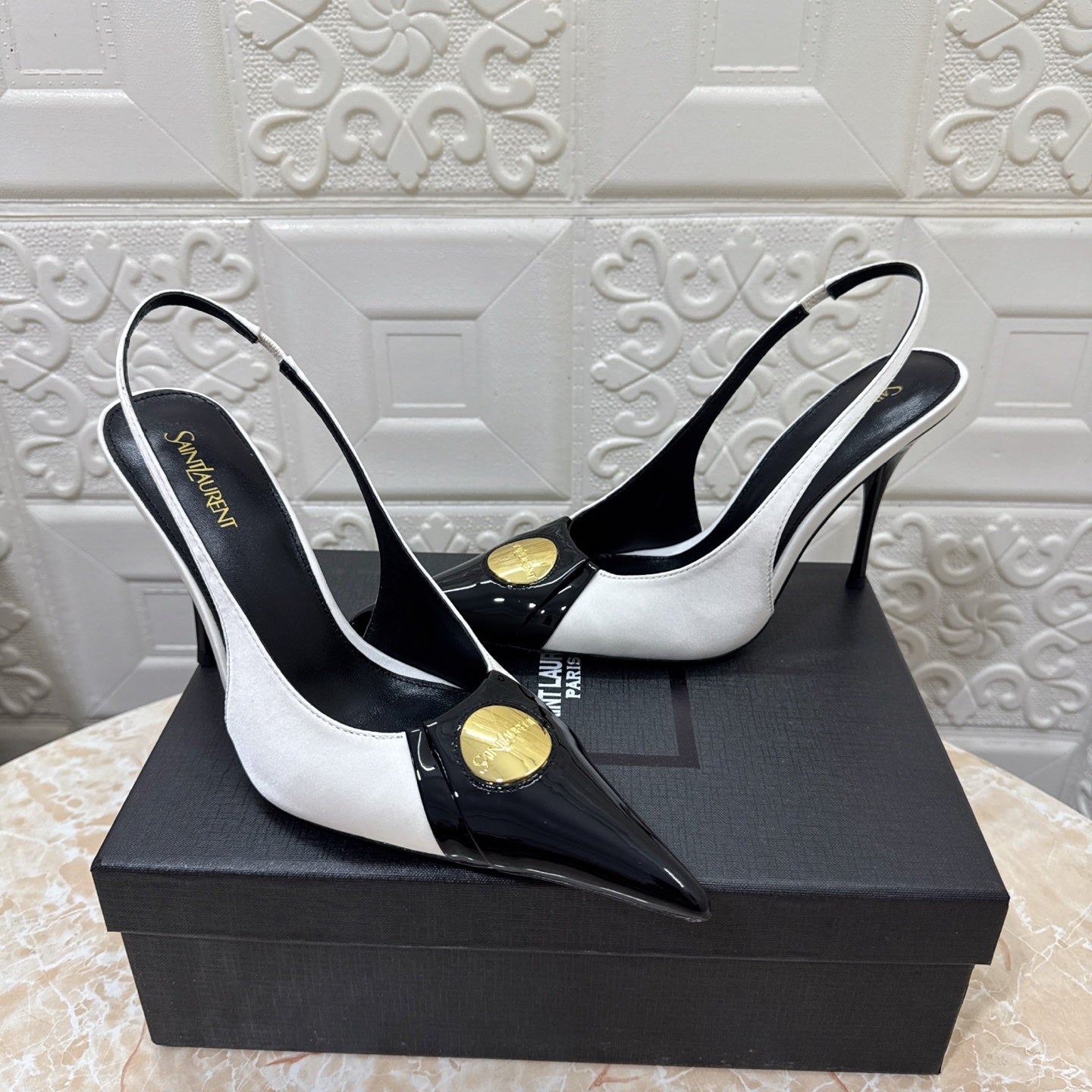 26FW New YSL Logo High Heels 👠(height: 10.5cm)