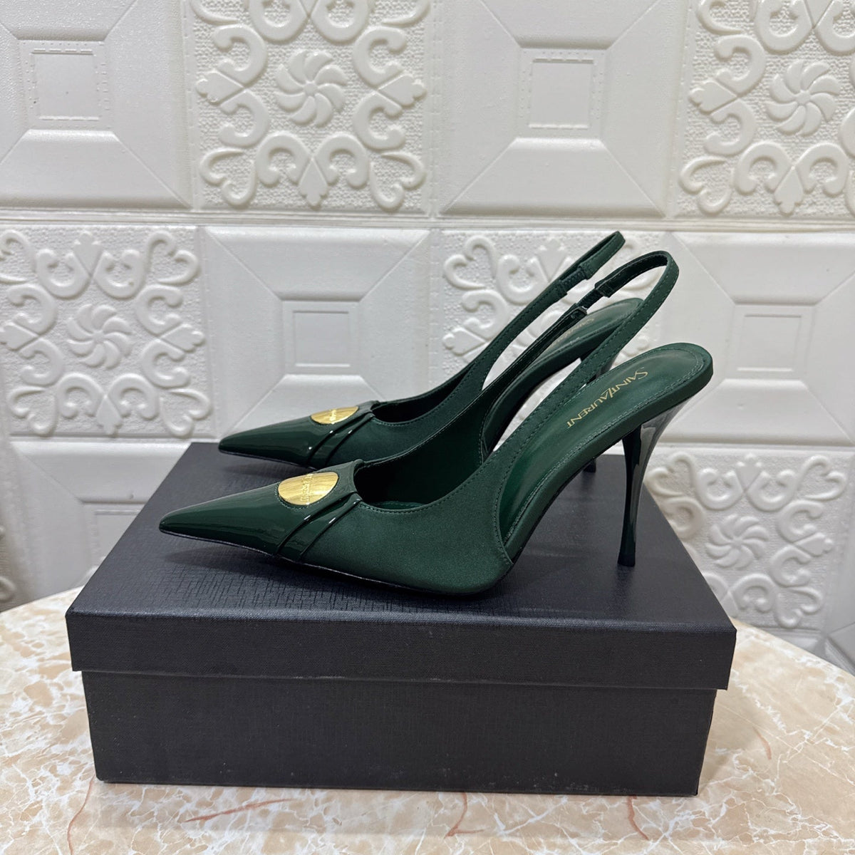 26FW New YSL Logo High Heels 👠(height: 10.5cm)