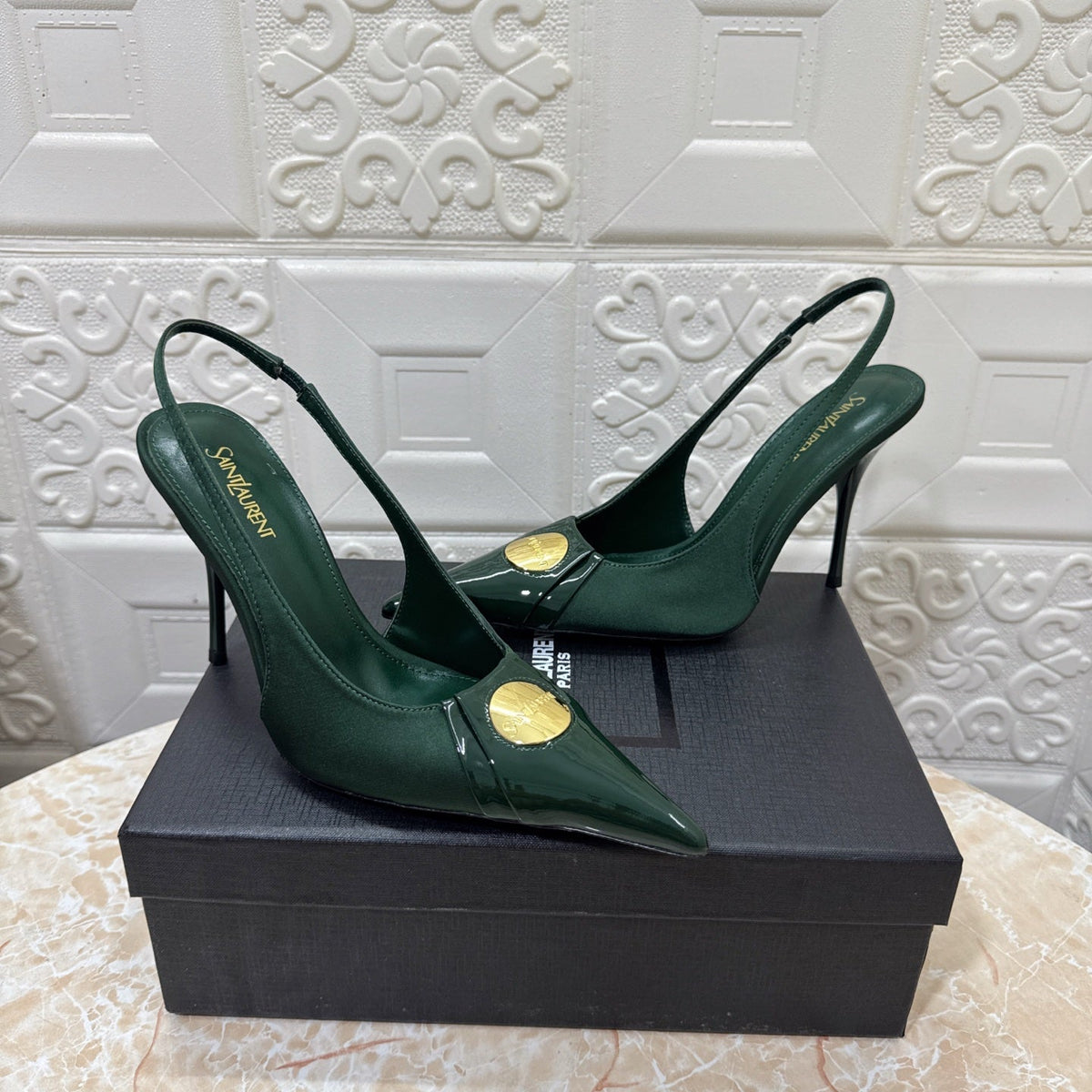26FW New YSL Logo High Heels 👠(height: 10.5cm)