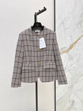 26FW New Plaid Crew-Neck Knit Jacket 🤎