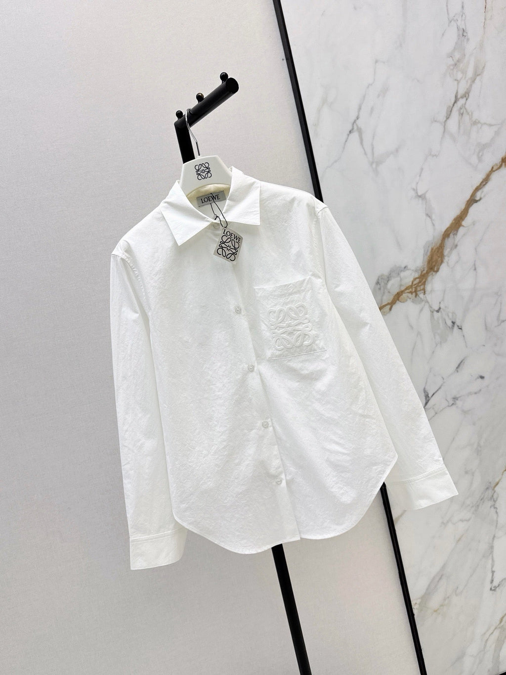 26FW New Classic Logo Embroidered Collared Shirt 🩵