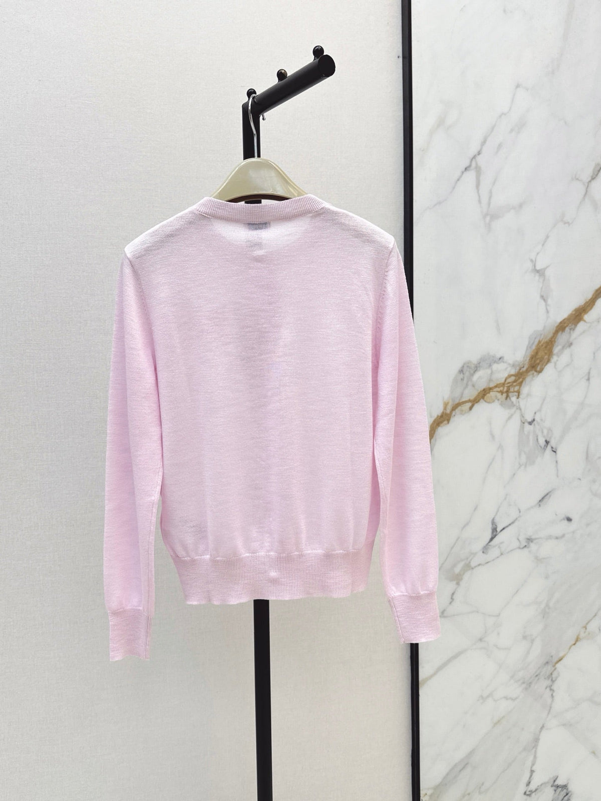 26FW New Jacquard Equestrian Knight Crew-Neck Button-Up Cardigan 💕