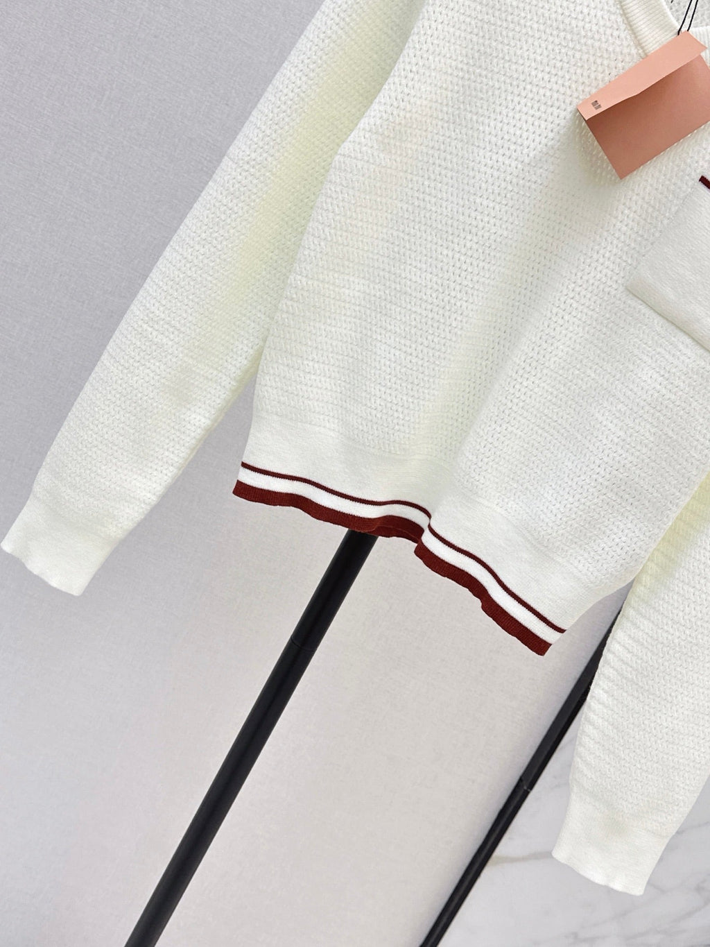 26FW New Color-Block Striped Collared Knit Top 💛