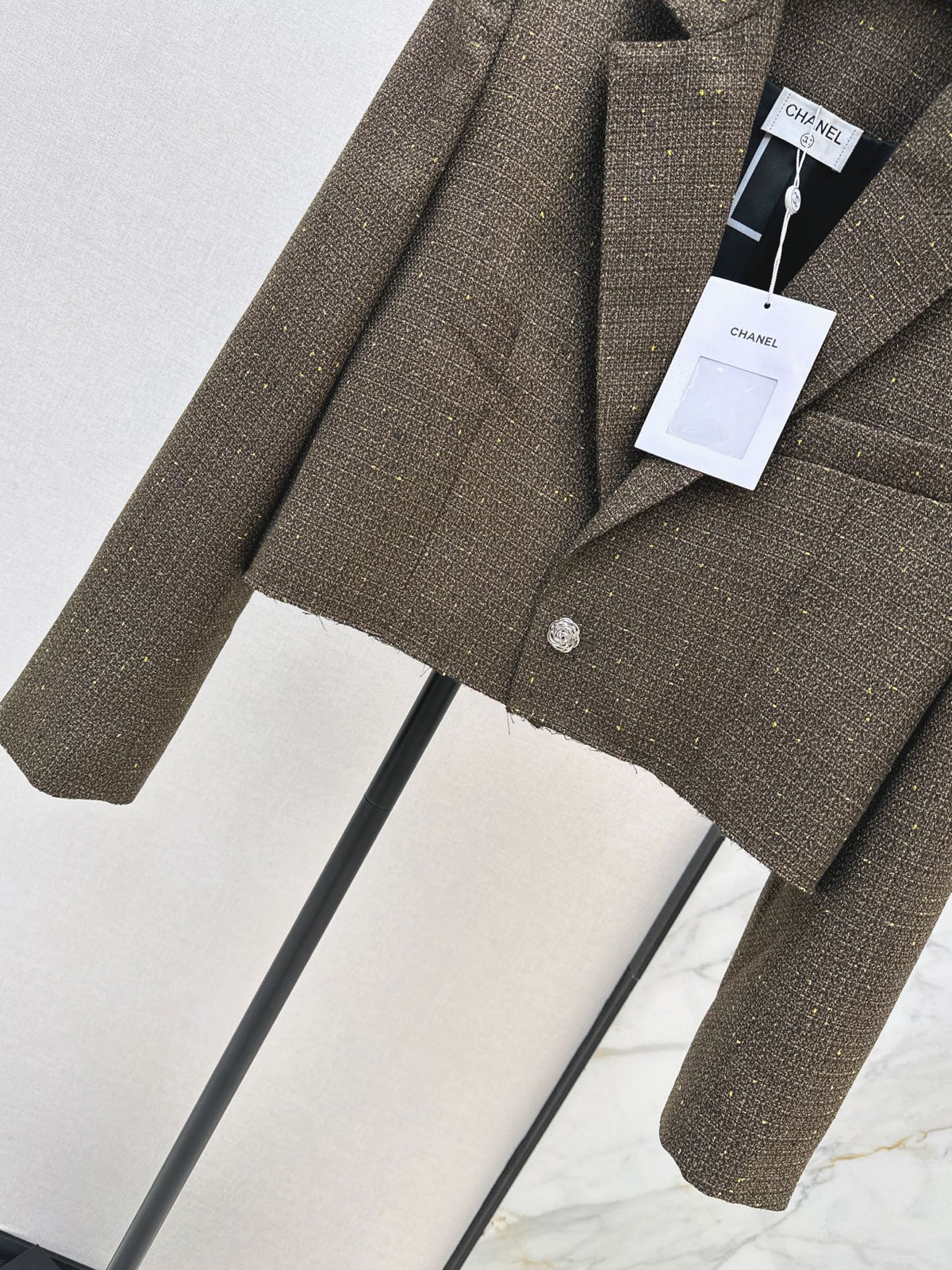 26FW New Runway-Style Cropped Knit Jacket 🤎