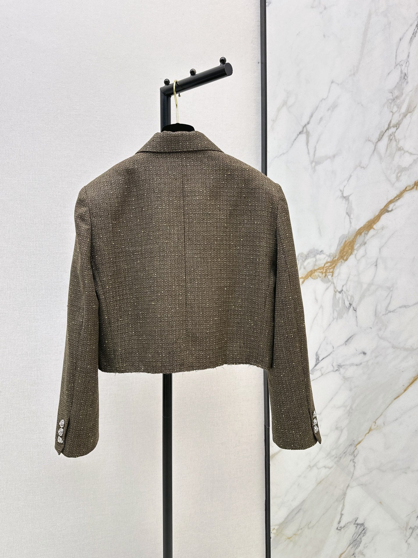 26FW New Runway-Style Cropped Knit Jacket 🤎