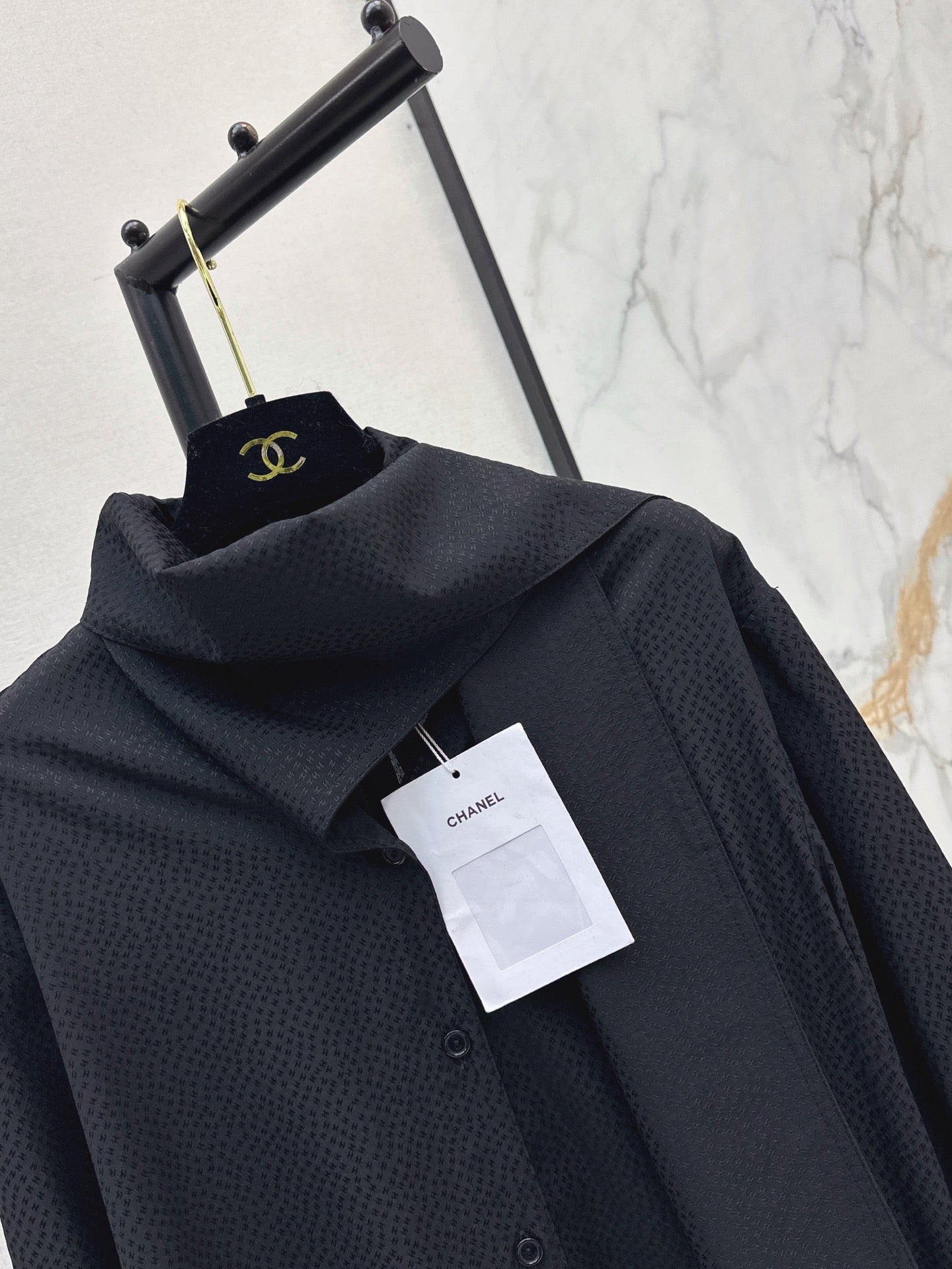 26FW New "Coco Girl" Style: Jacquard Silk Shirt 🖤