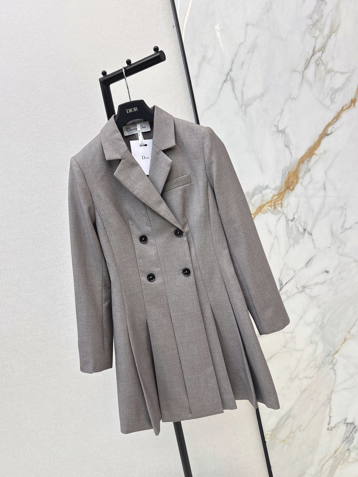 26FW New Double-Breasted Pleated Dress 🖤