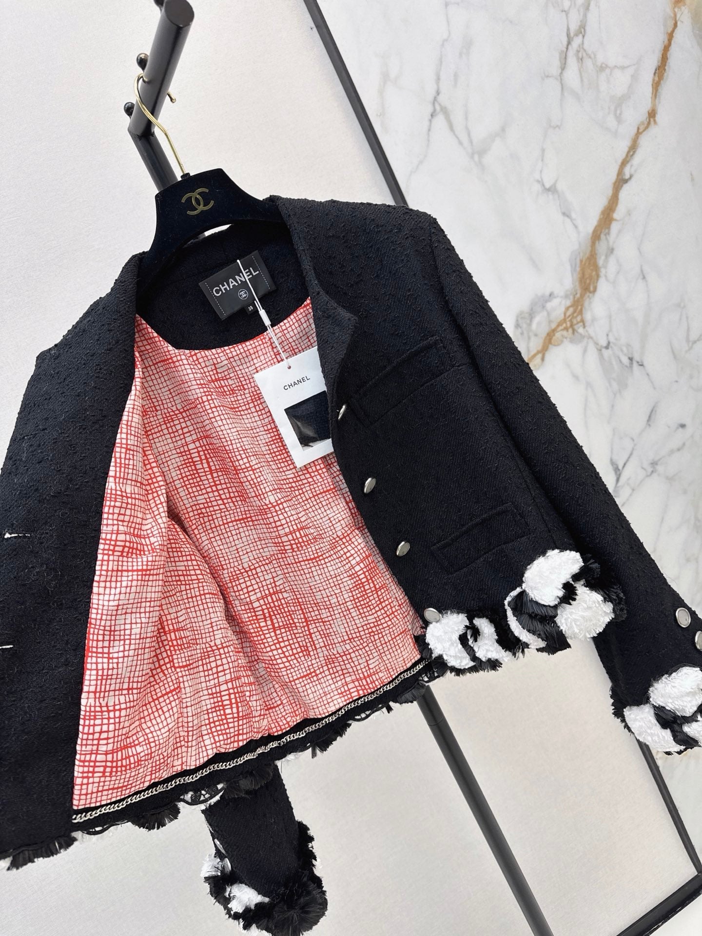 🔥Highest Quality🔥26FW New Runway Style Color-Block Tweed Jacket 🖤