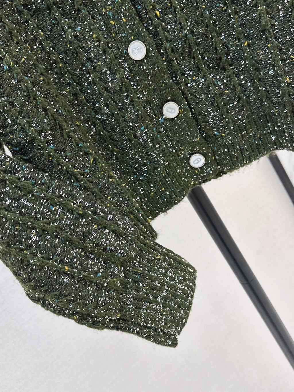 🔥Highest Quality🔥26FW New Iridescent Sequin Cashmere Cardigan 🖤