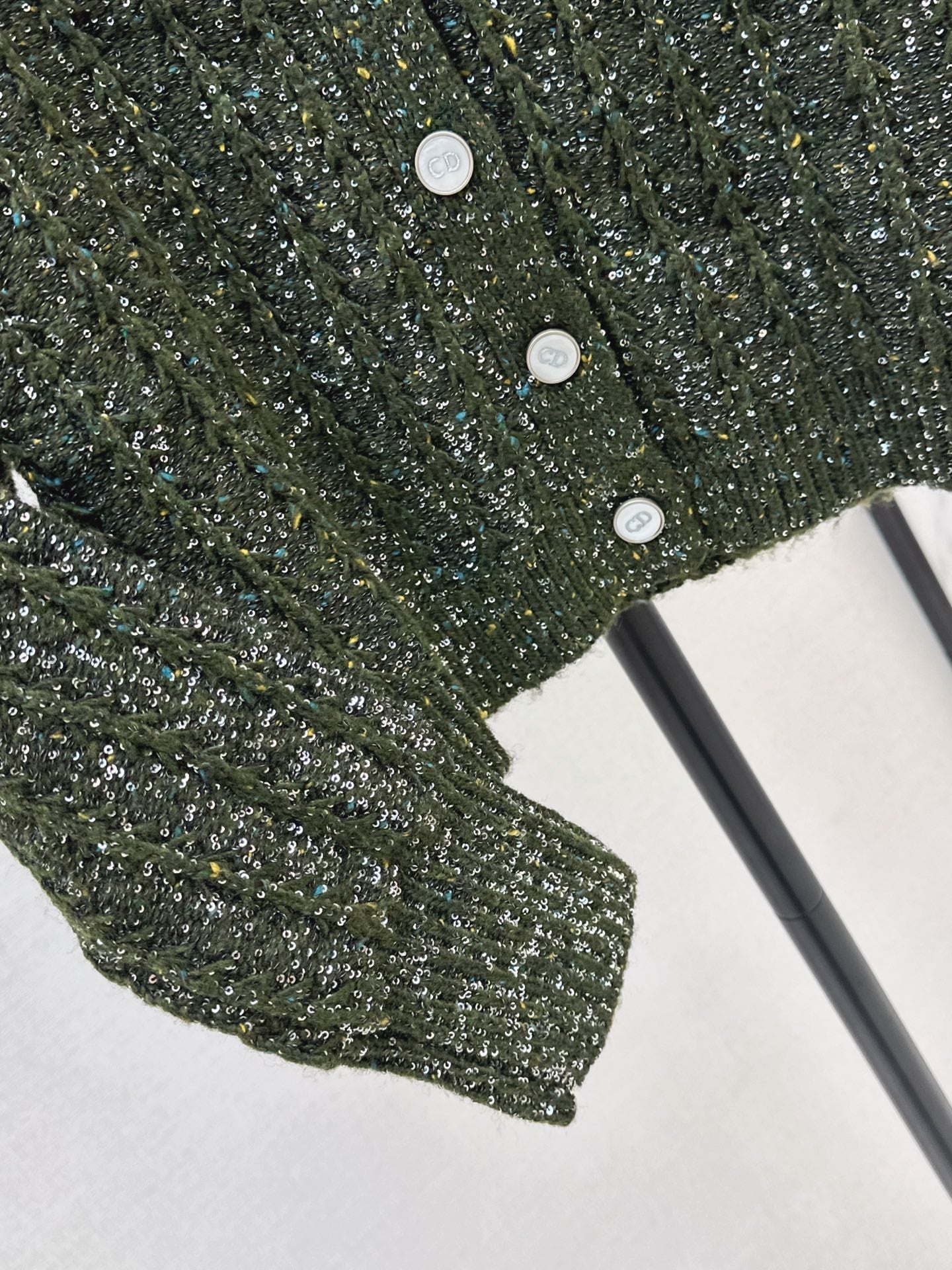 🔥Highest Quality🔥26FW New Iridescent Sequin Cashmere Cardigan 🖤