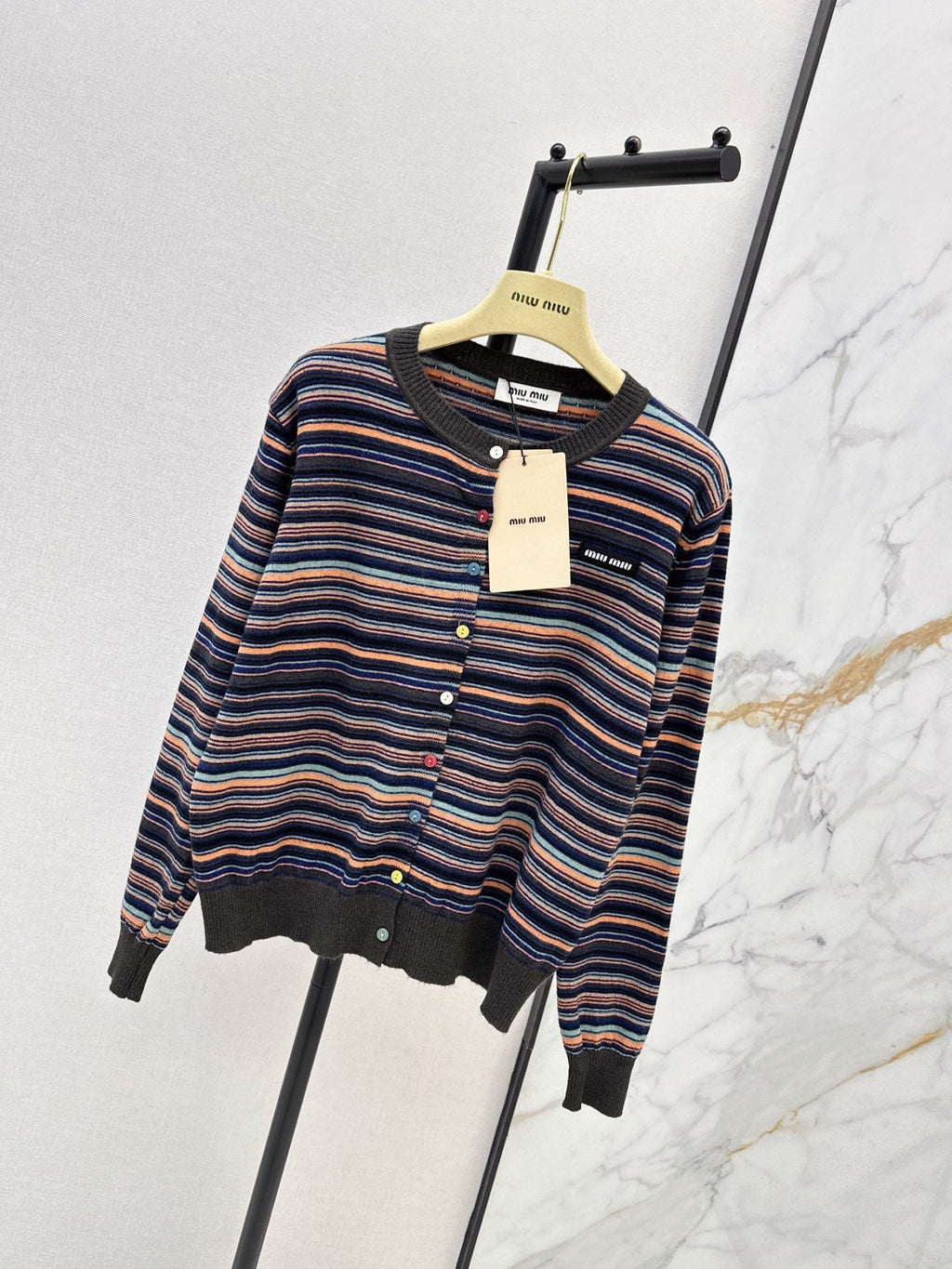 MiuMiu/26FW New Striped Knit Cardigan 🤎