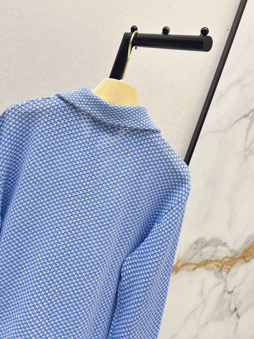 26FW New Blue Plaid Knit Cardigan 🩵