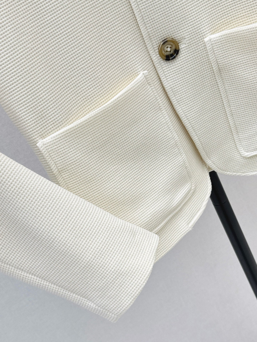 🔥Highest Quality🔥26FW New Cream Waffle-Knit Stand-Collar Jacket 🤍