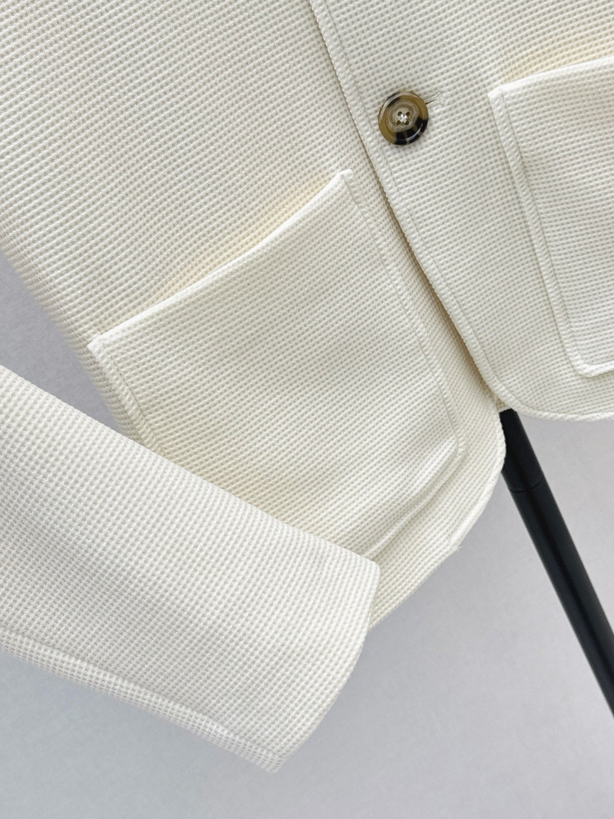 🔥Highest Quality🔥26FW New Cream Waffle-Knit Stand-Collar Jacket 🤍